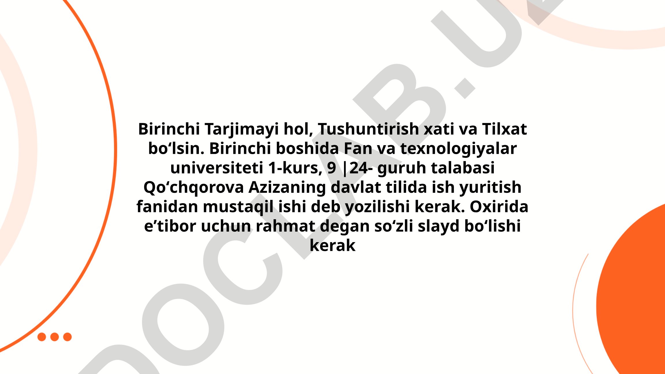 Birinchi tarjimayi hol tushunchasi va muhim jihatlari