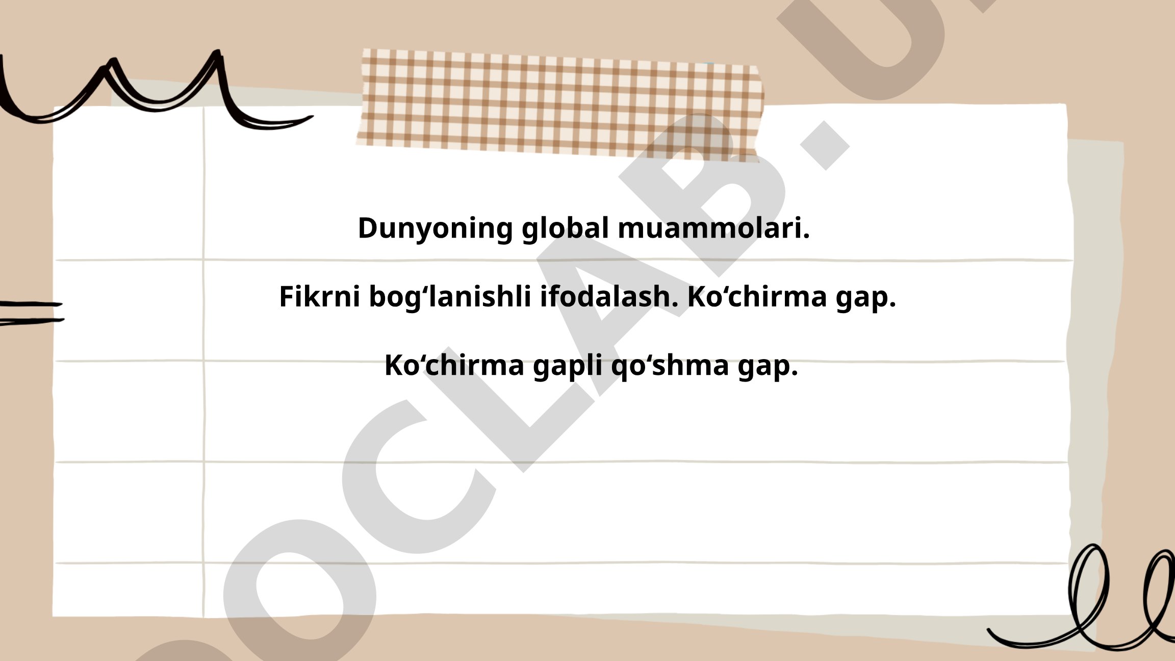 Dunyoning global muammolari