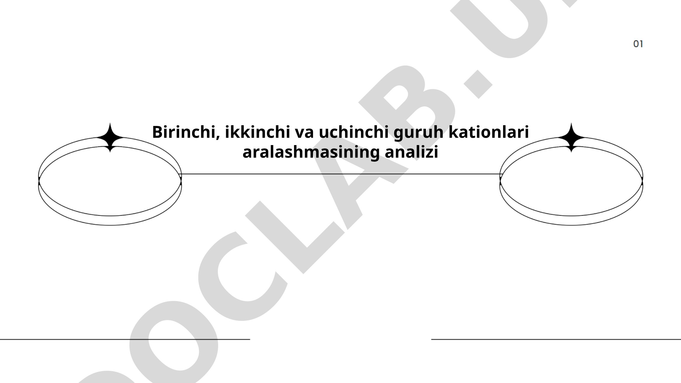 Birinchi, ikkinchi va uchinchi guruh kationlari aralashmasining analizi