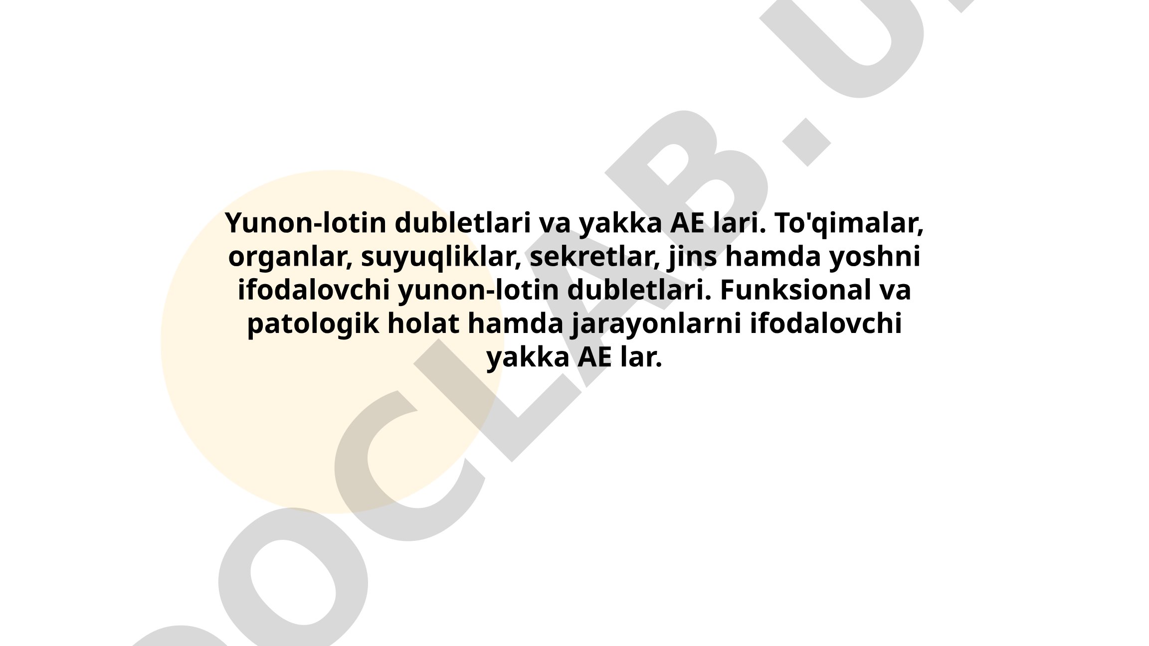 Yunon-lotin dubletlari va yakka AE lari