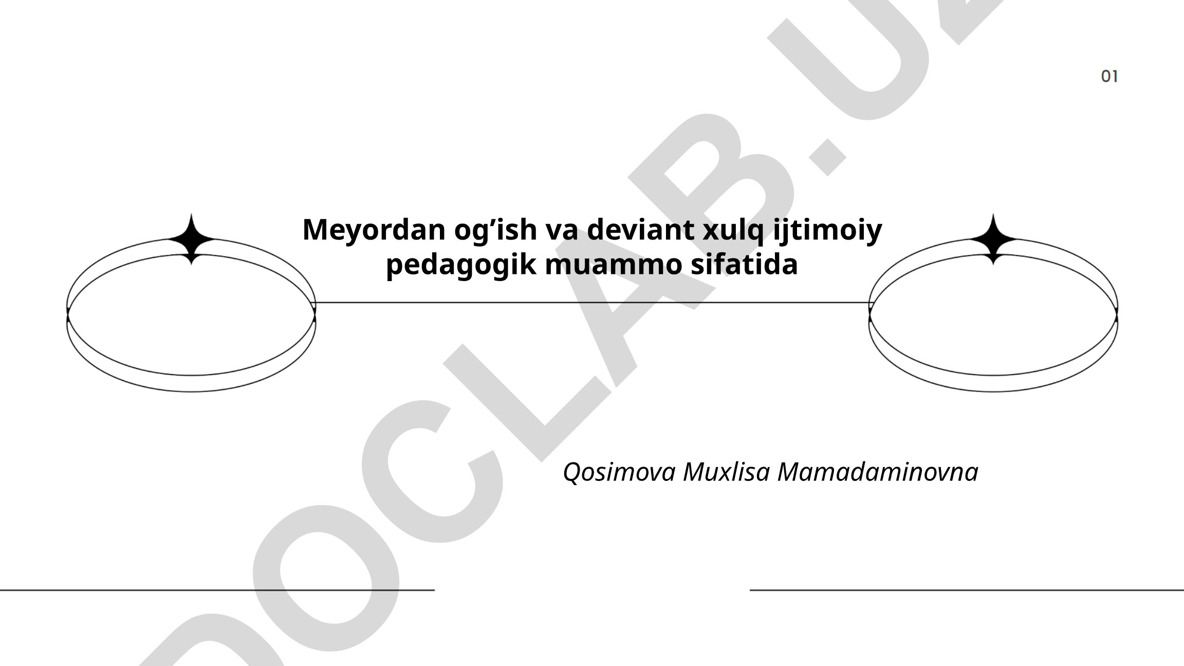 Meyordan og'ish va deviant xulq ijtimoiy pedagogik muammo sifatida