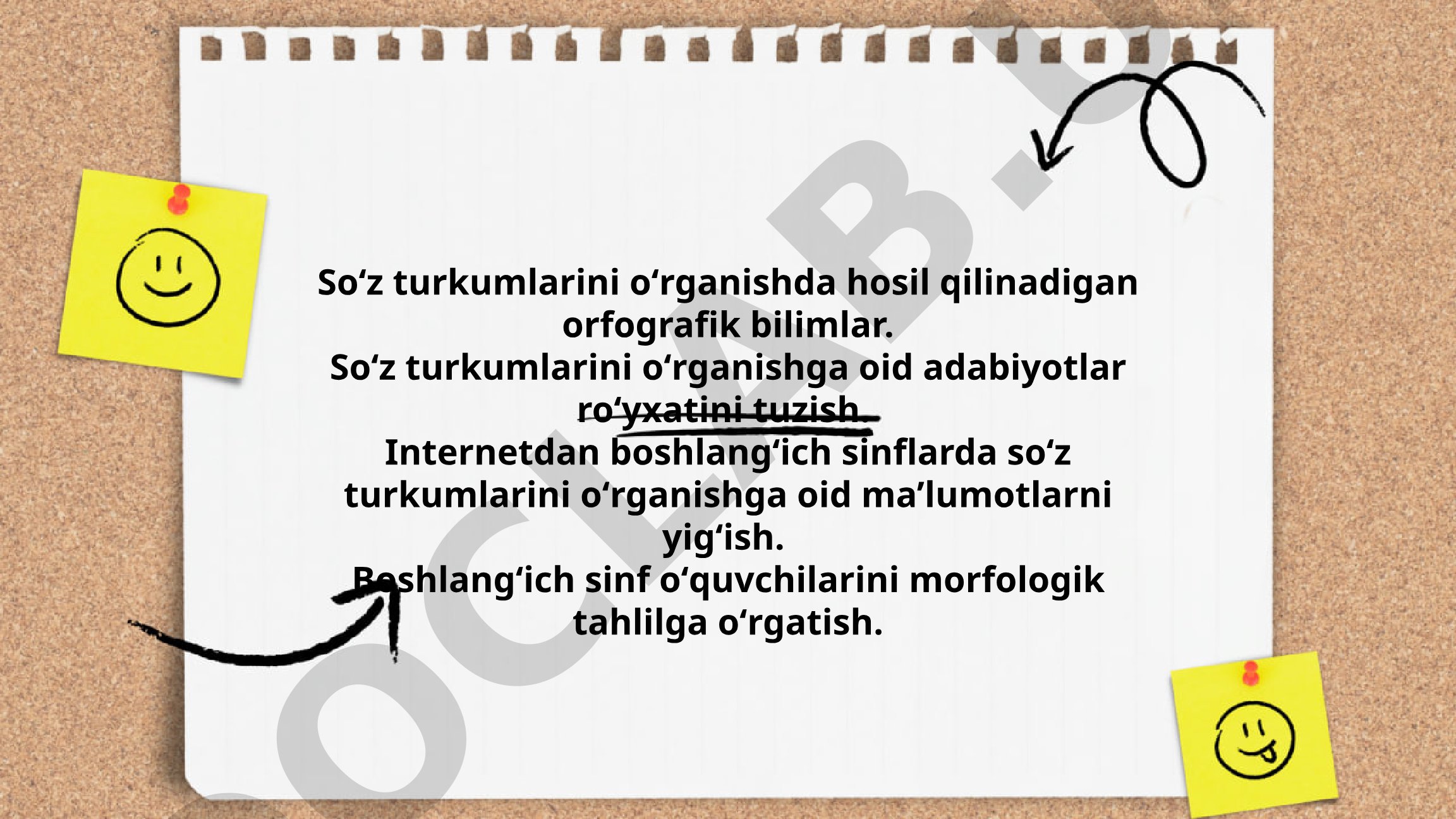 Boshlang'ich sinflarda so'z turkumlarini o'rganish va morfologik tahlil