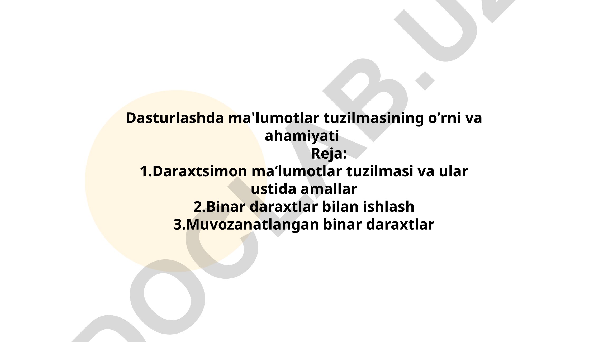 Dasturlashda ma'lumotlar tuzilmasining oʼrni va ahamiyati