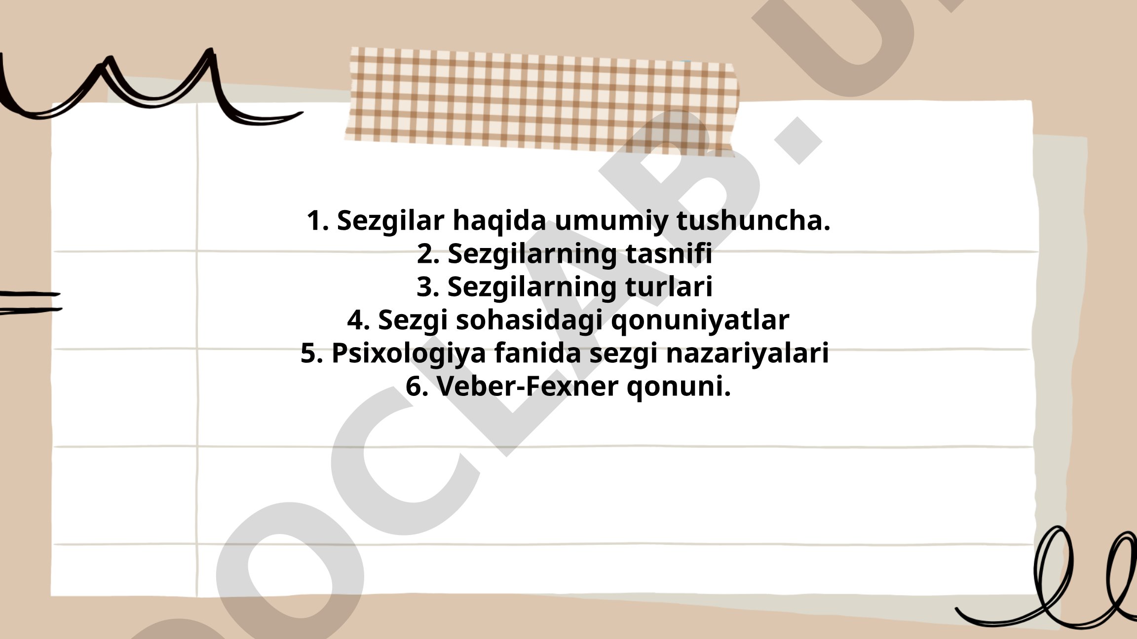 Sezgilar haqida umumiy tushuncha va nazariyalar