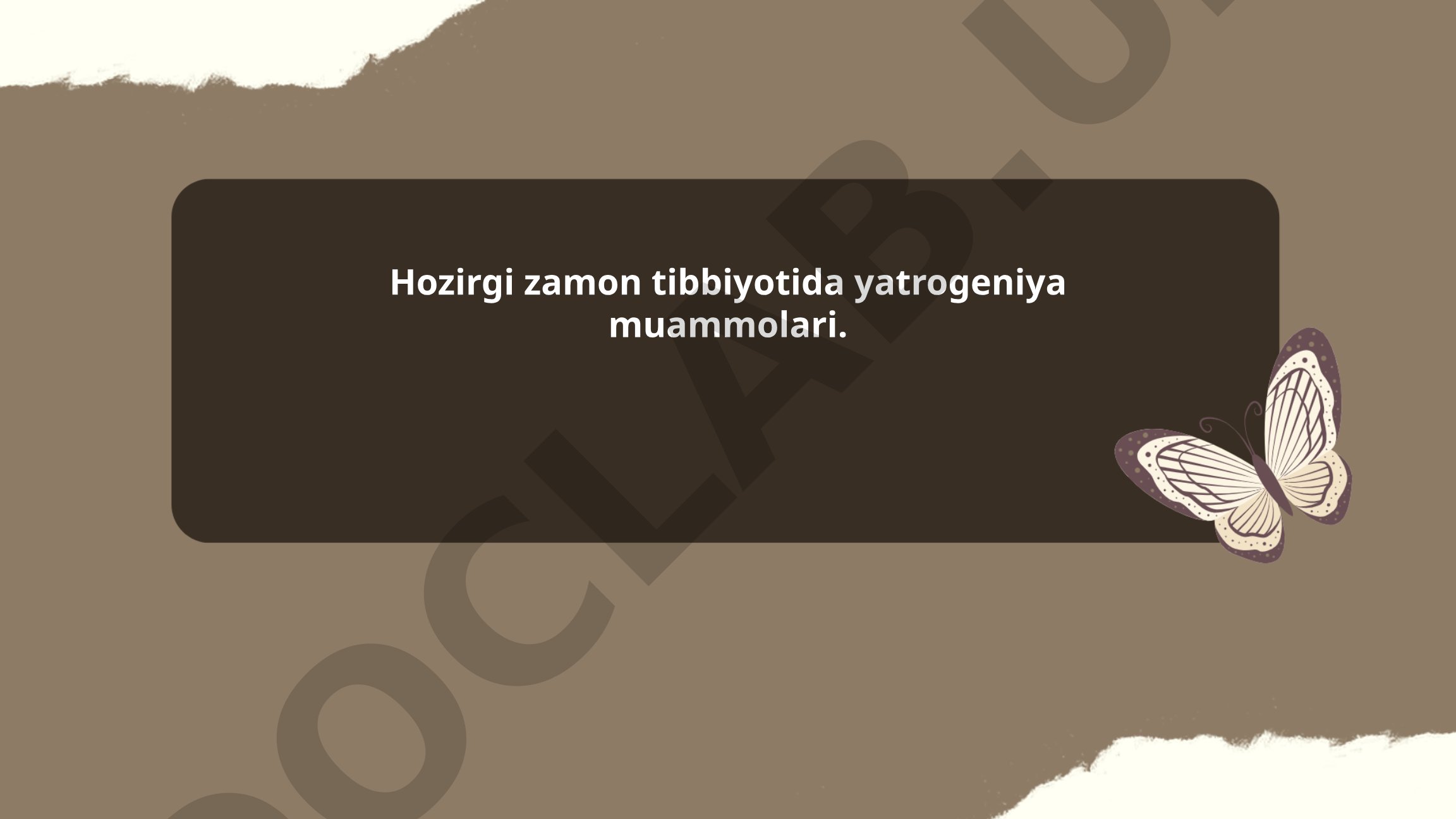 Hozirgi zamon tibbiyotida yatrogeniya muammolari
