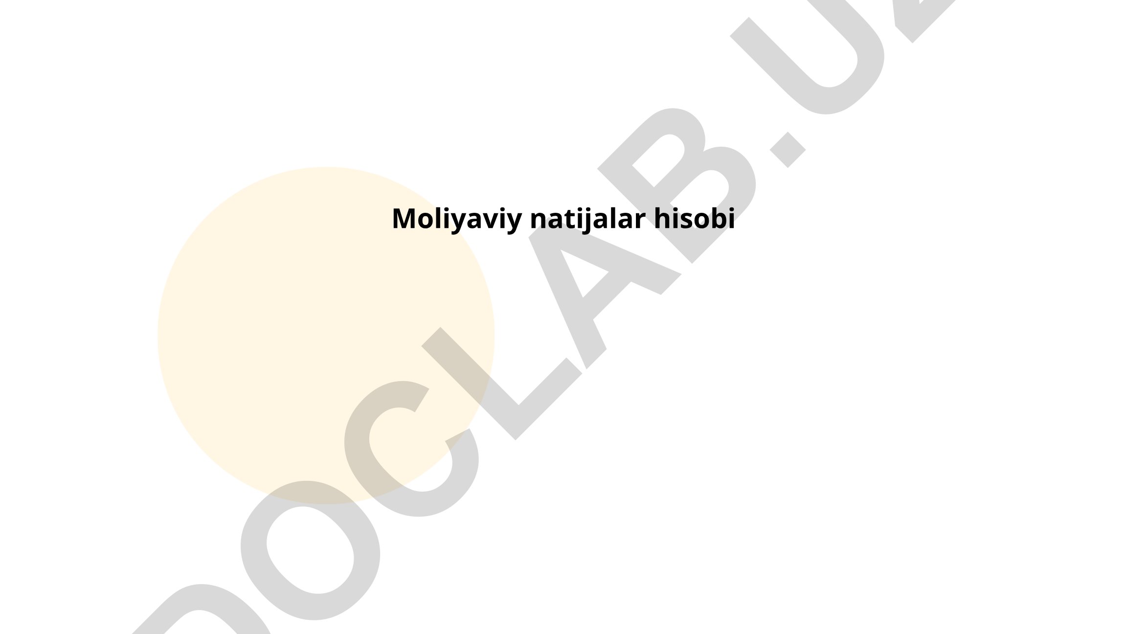 Moliyaviy hisobot turlari va buxgalteriya balansi