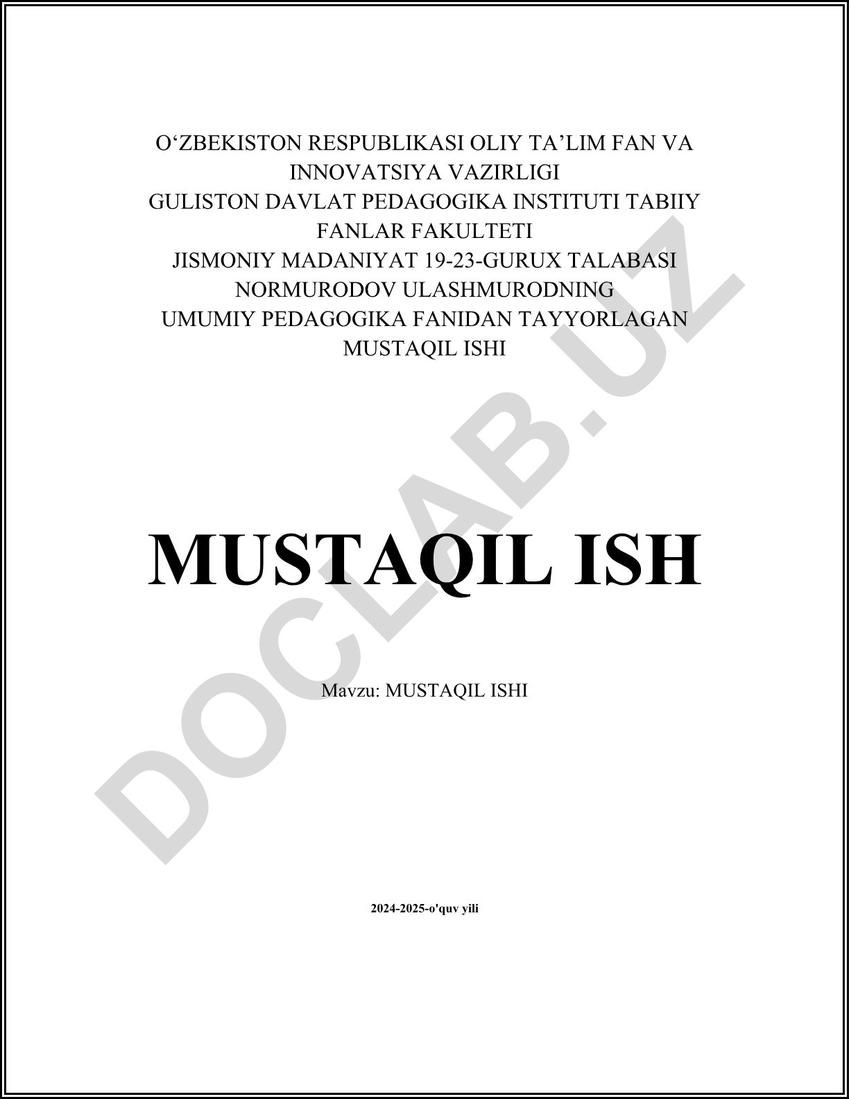 Mustaqil ishning afzalliklari, rejalashtirish va vaqt boshqaruvi