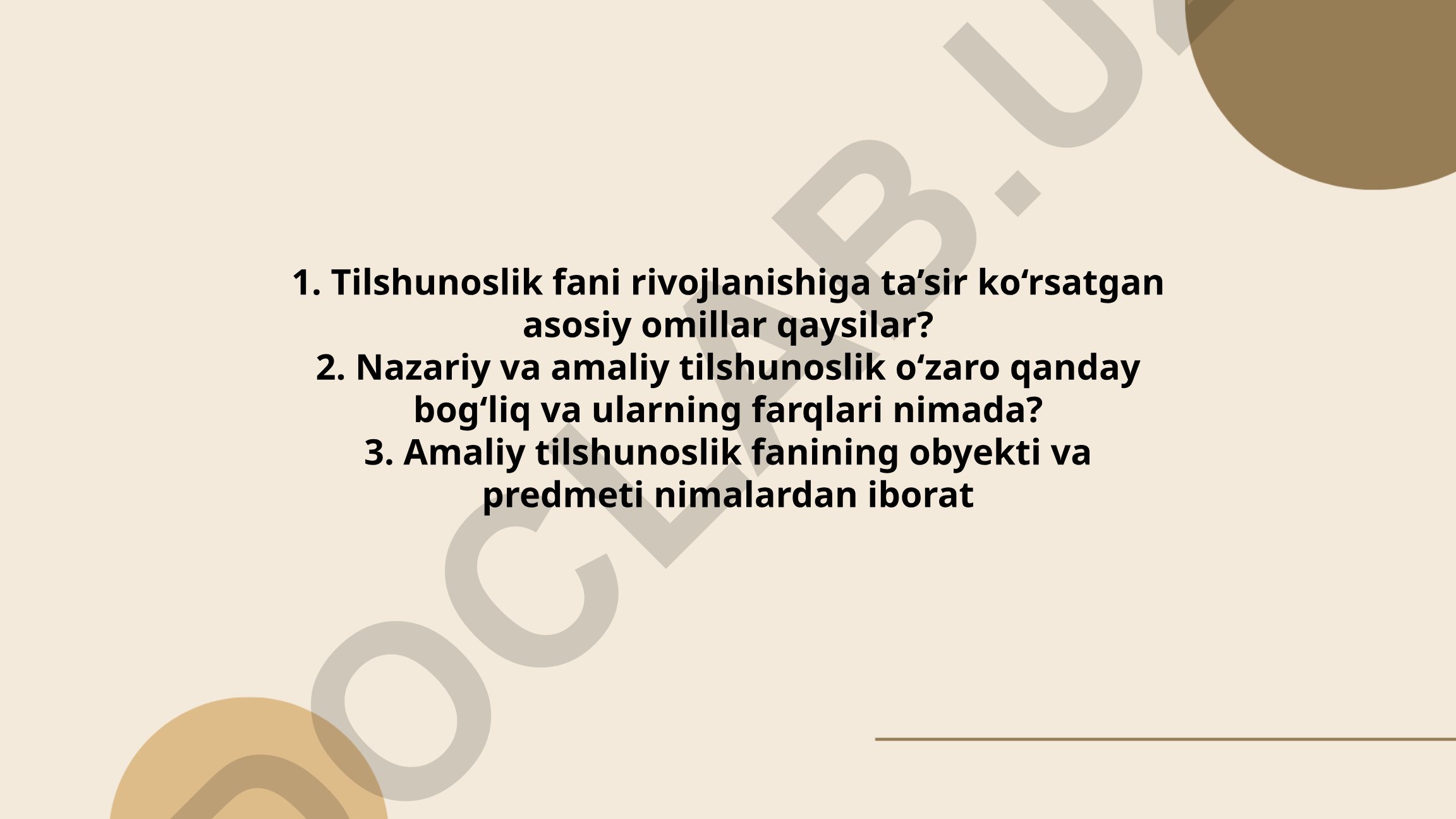 Tilshunoslik fani rivojlanishi va amaliy tilshunoslik asoslari