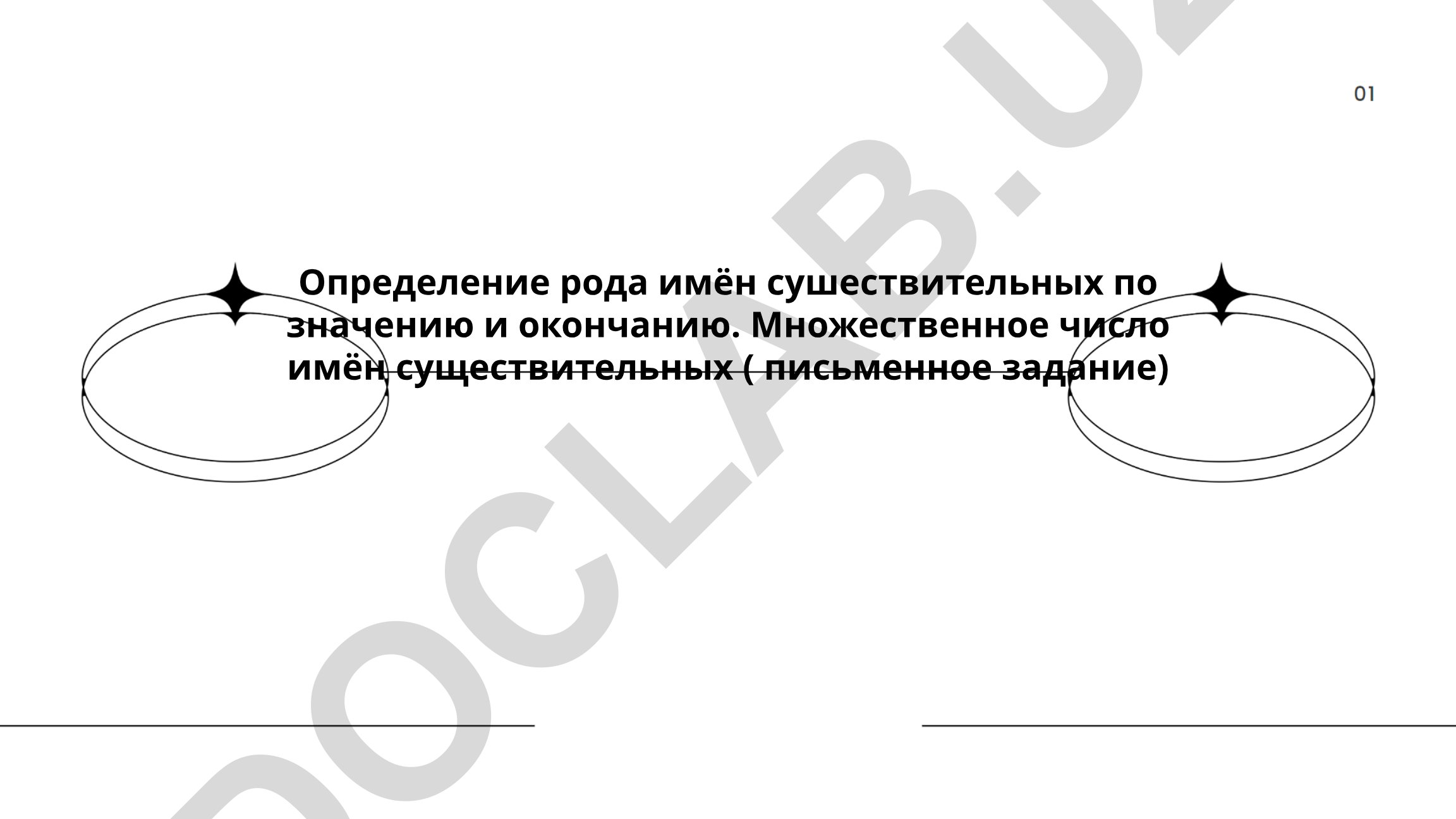 Определение рода имён существительных по значению и окончанию