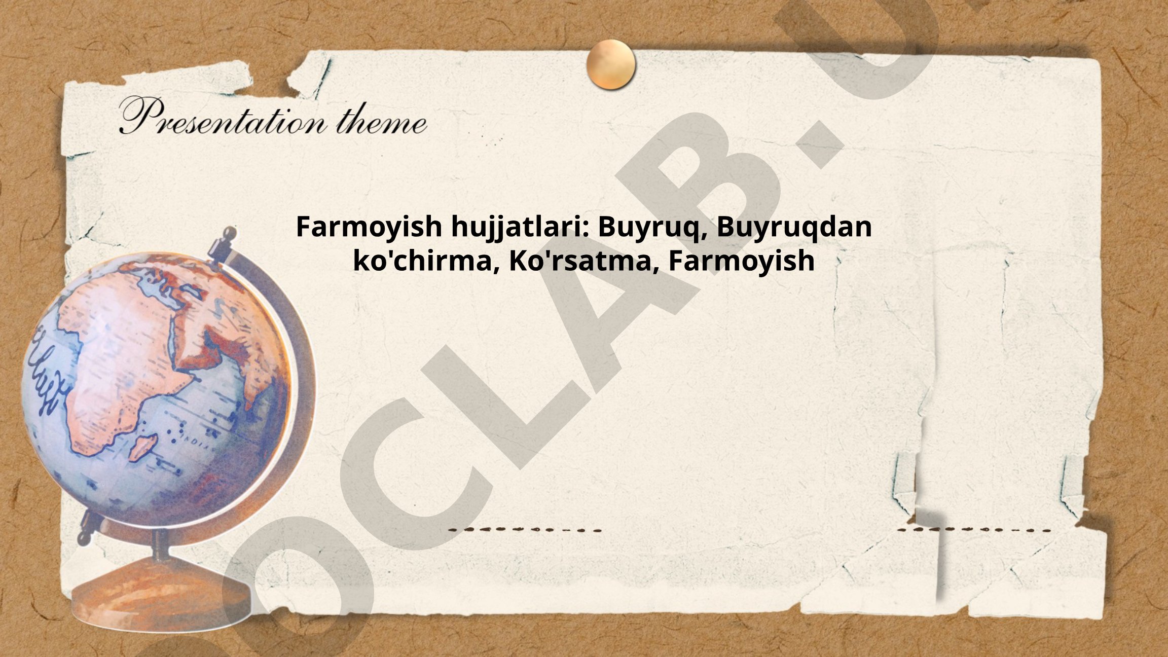 Farmoyish hujjatlari: Buyruq, Buyruqdan ko'chirma, Ko'rsatma, Farmoyish