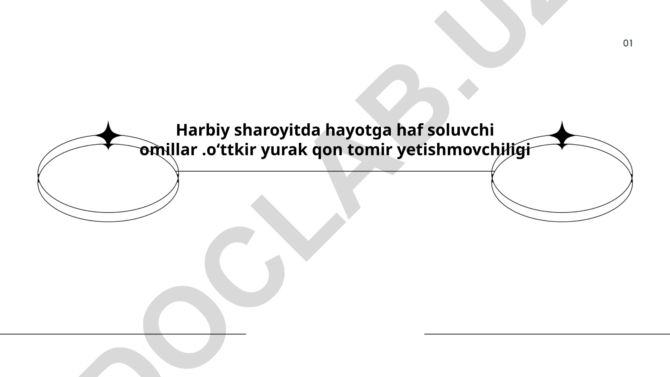 Harbiy sharoyitda hayotga xavf soluvchi omillar: o'tkir yurak qon tomir yetishmovchiligi