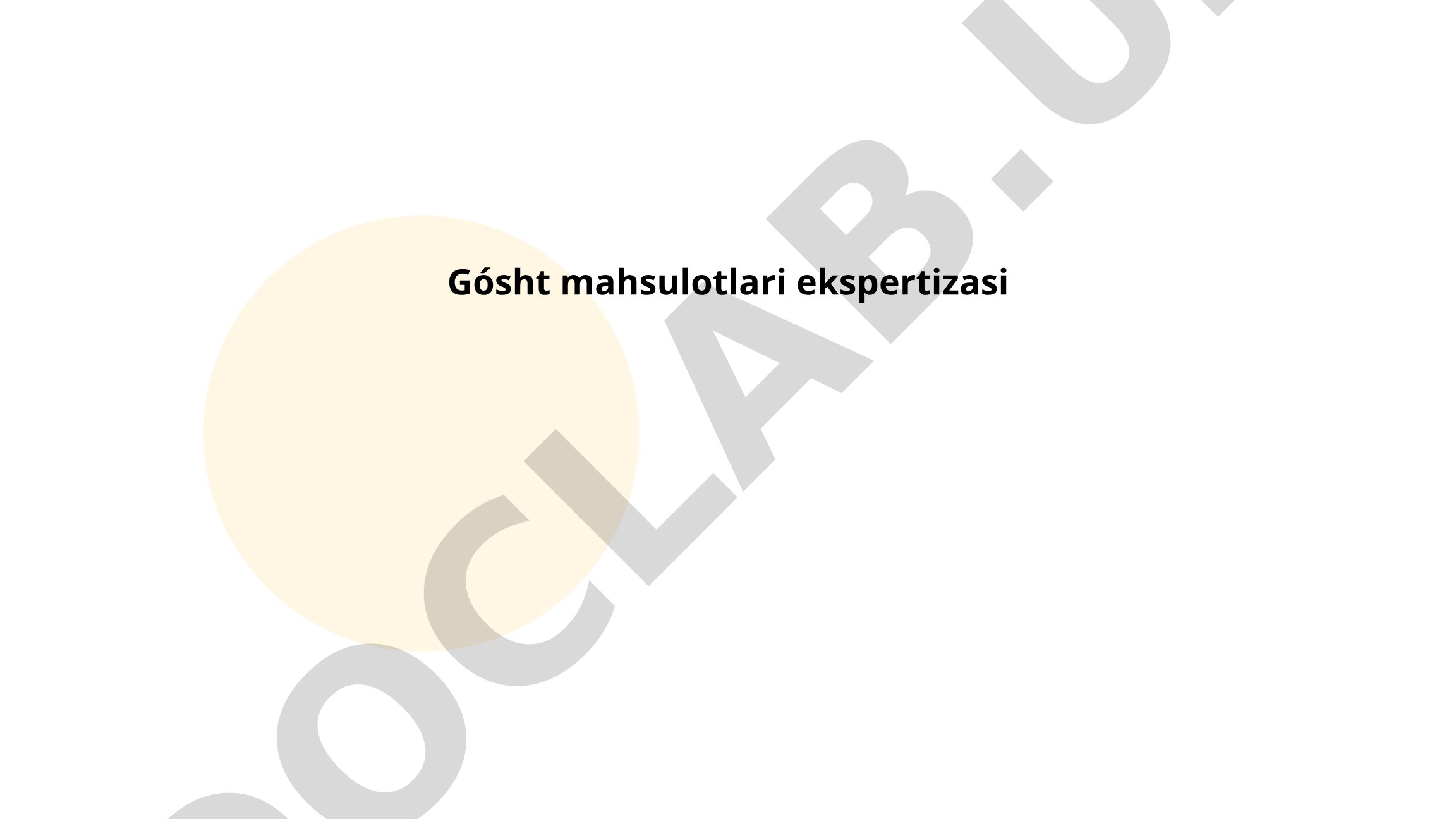Go'sht mahsulotlari ekspertizasi va sog'liq uchun xavfsizlik mezonlari
