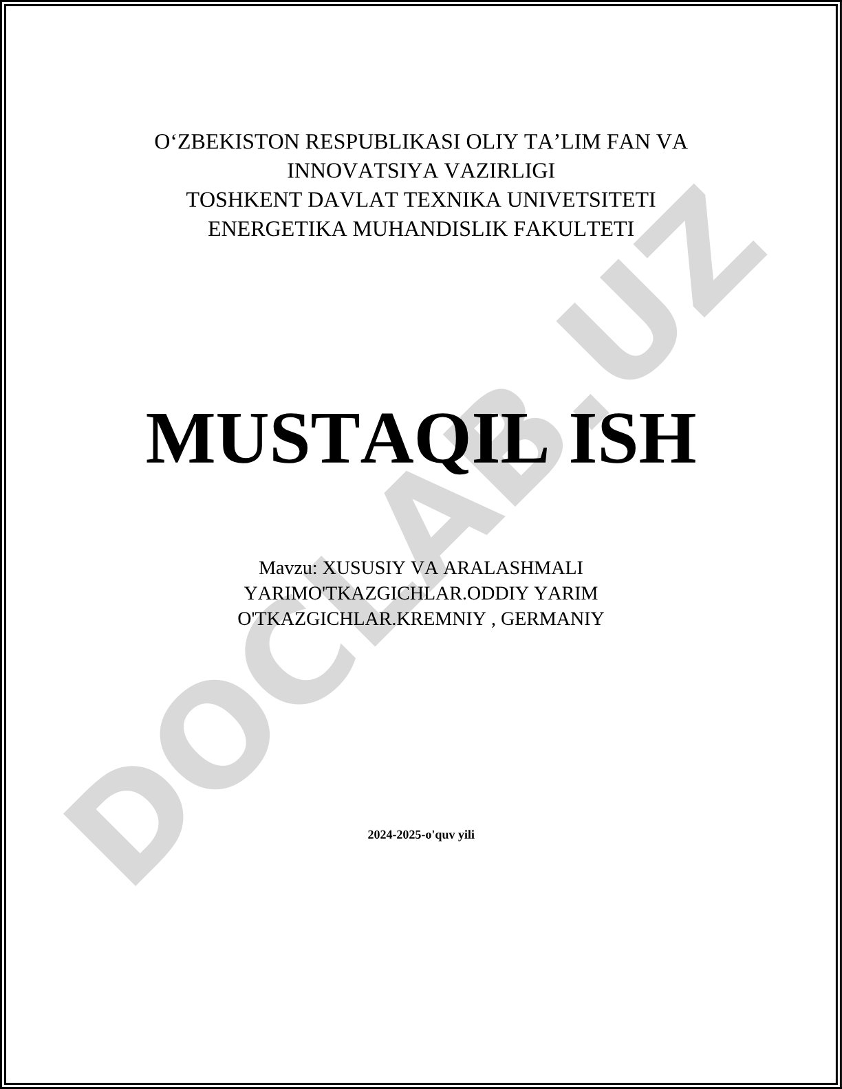 Xususiy va aralashmali yarimo'tkazgichlar. Oddiy yarim o'tkazgichlar. Kremniy, Germaniy
