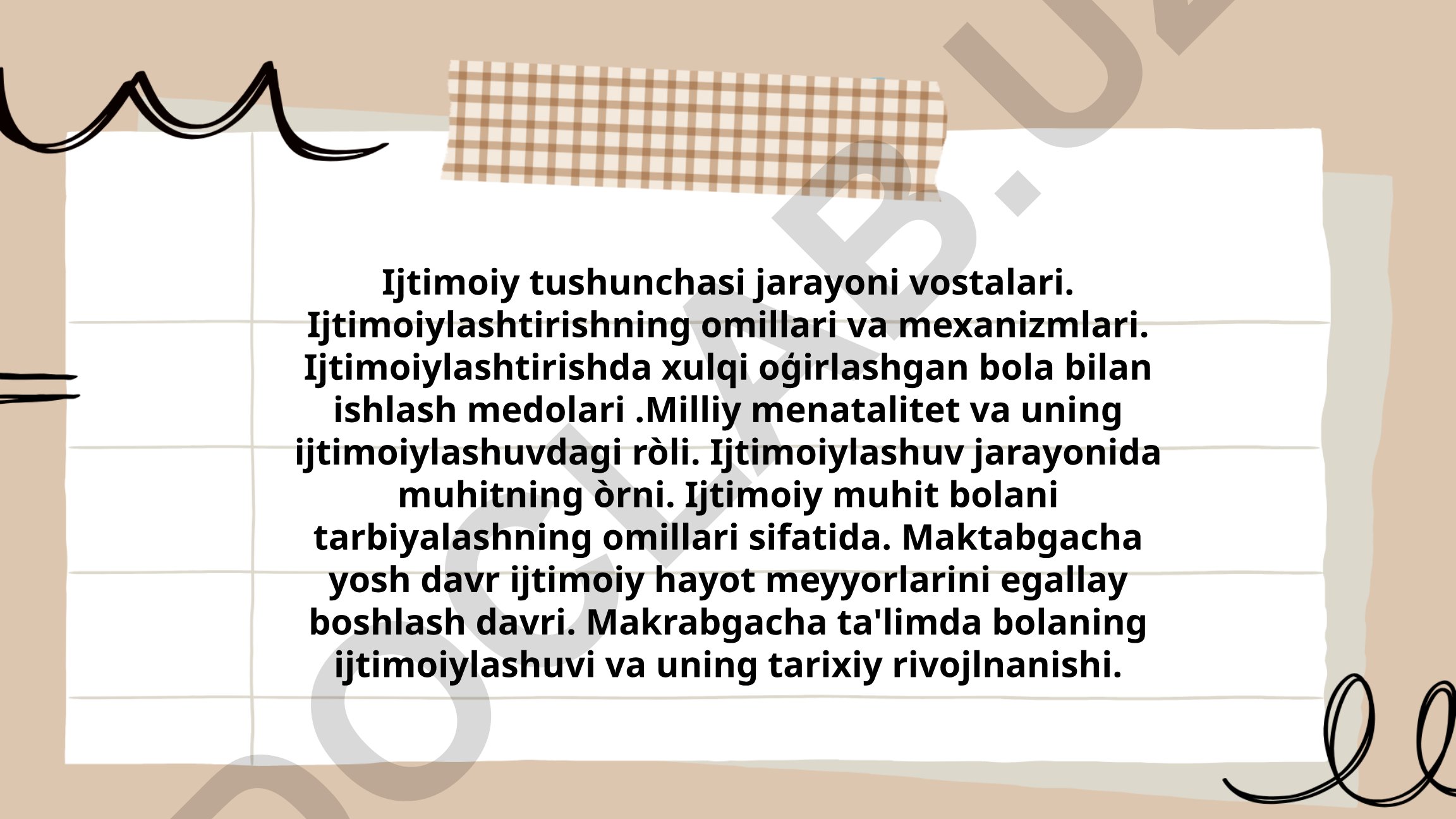 Ijtimoiylashuv jarayoni, omillari va maktabgacha yoshdagi bolalarning ijtimoiy rivojlanishi