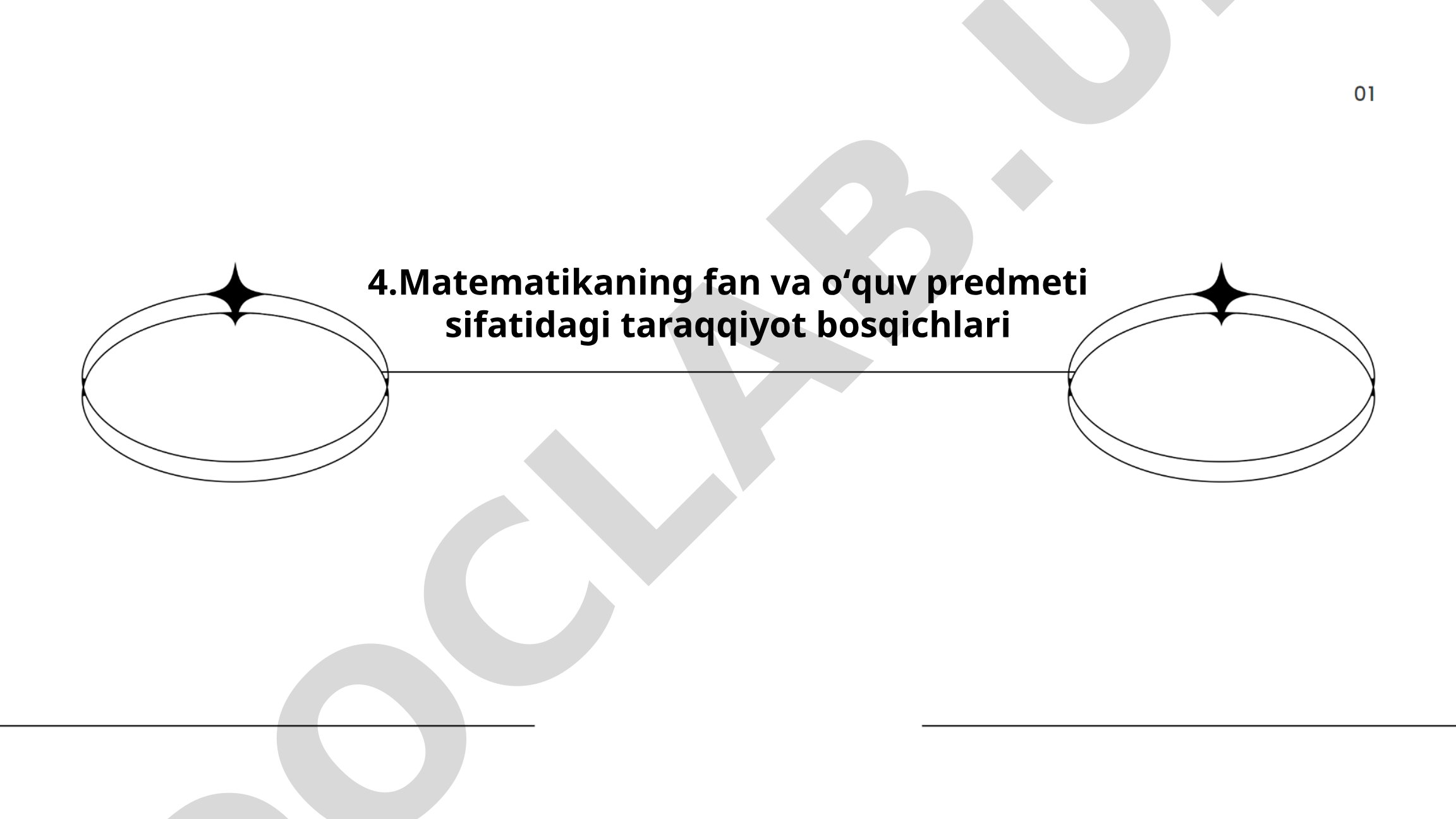 Matematikaning fan va oʻquv predmeti sifatidagi taraqqiyot bosqichlari