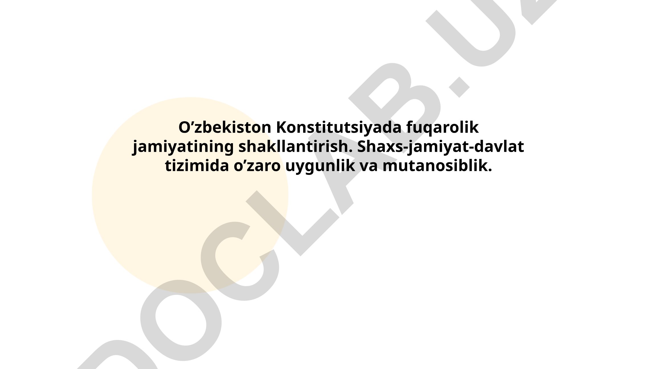 O‘zbekiston Konstitutsiyasida fuqarolik jamiyati tushunchasi va shakllantirish