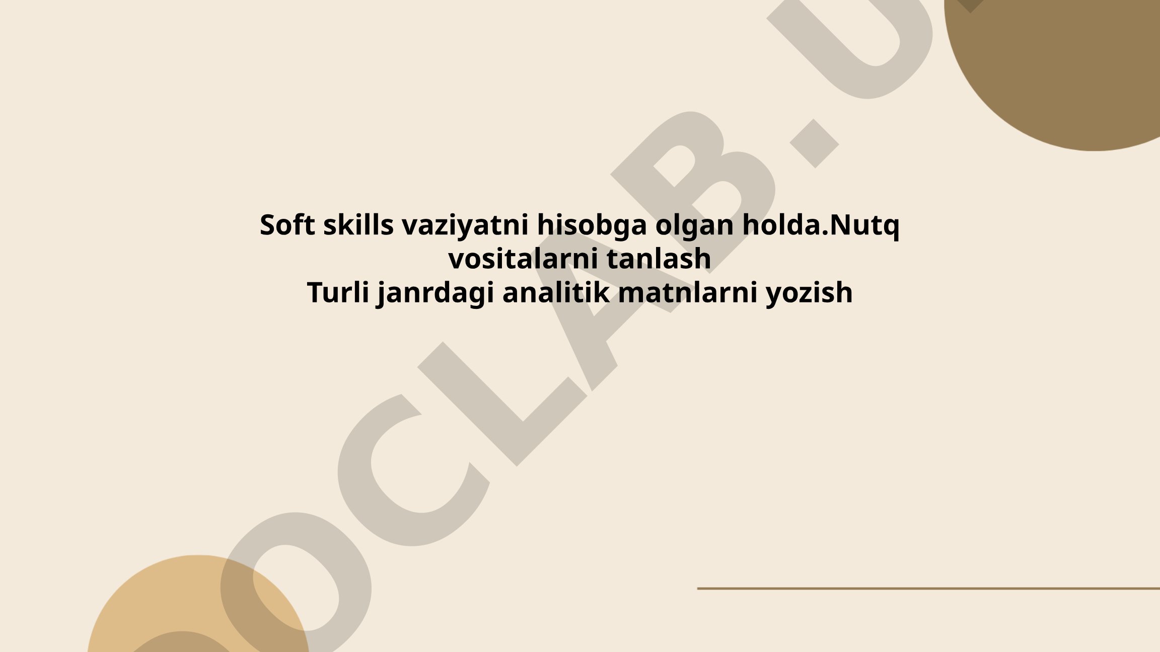 Soft skills vaziyatni hisobga olgan holda nutq vositalarni tanlash
