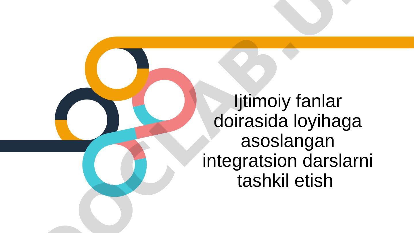 Ijtimoiy fanlar doirasida loyihaga asoslangan integratsion darslarni tashkil etish