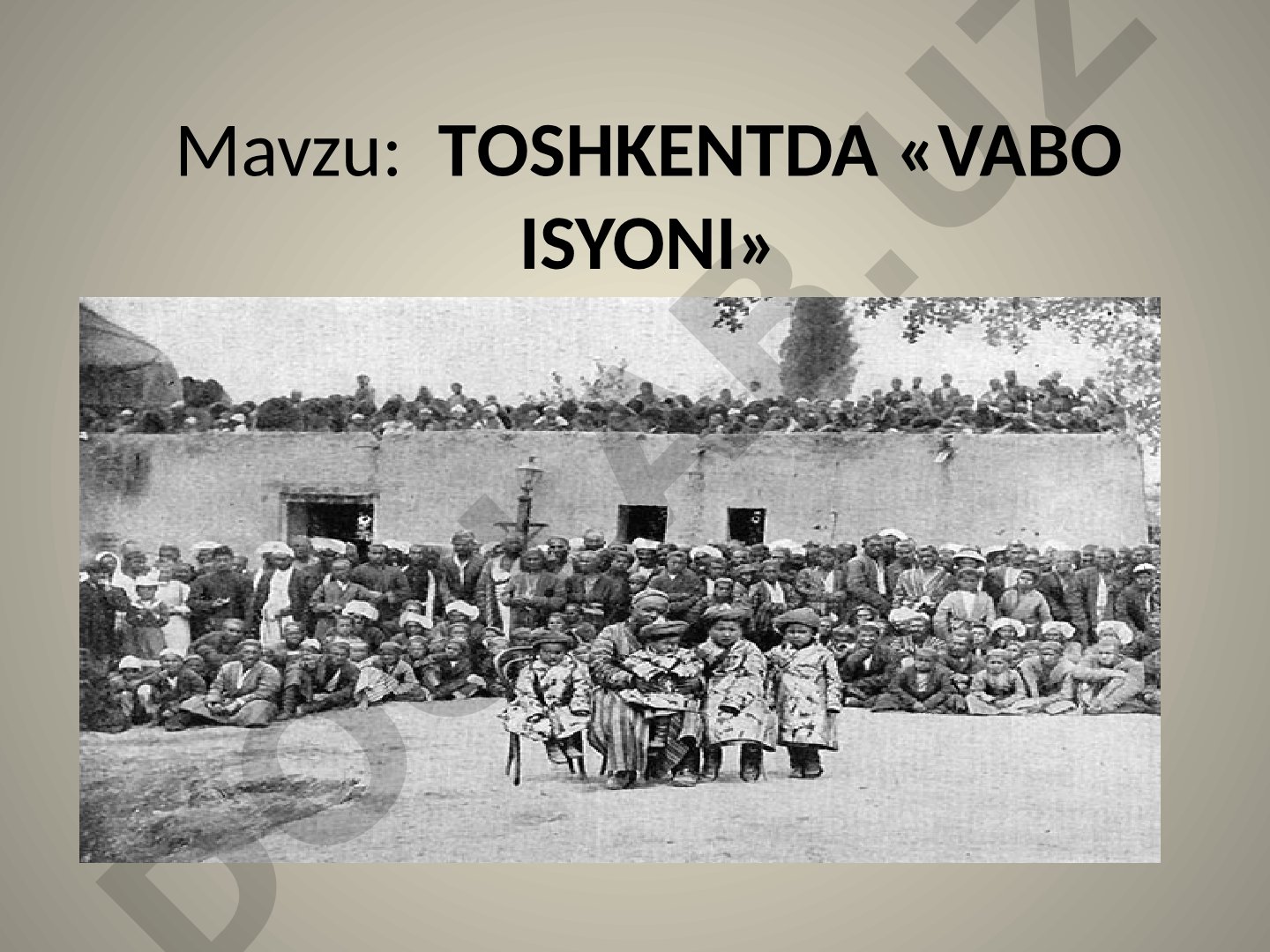 Тошкентда «Вабо исёни»