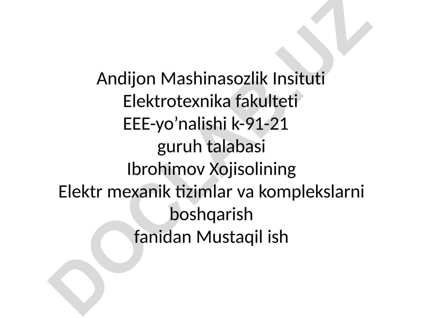 Chastota o‘zgartgichlar tuzilishi va ishlash prinsipi