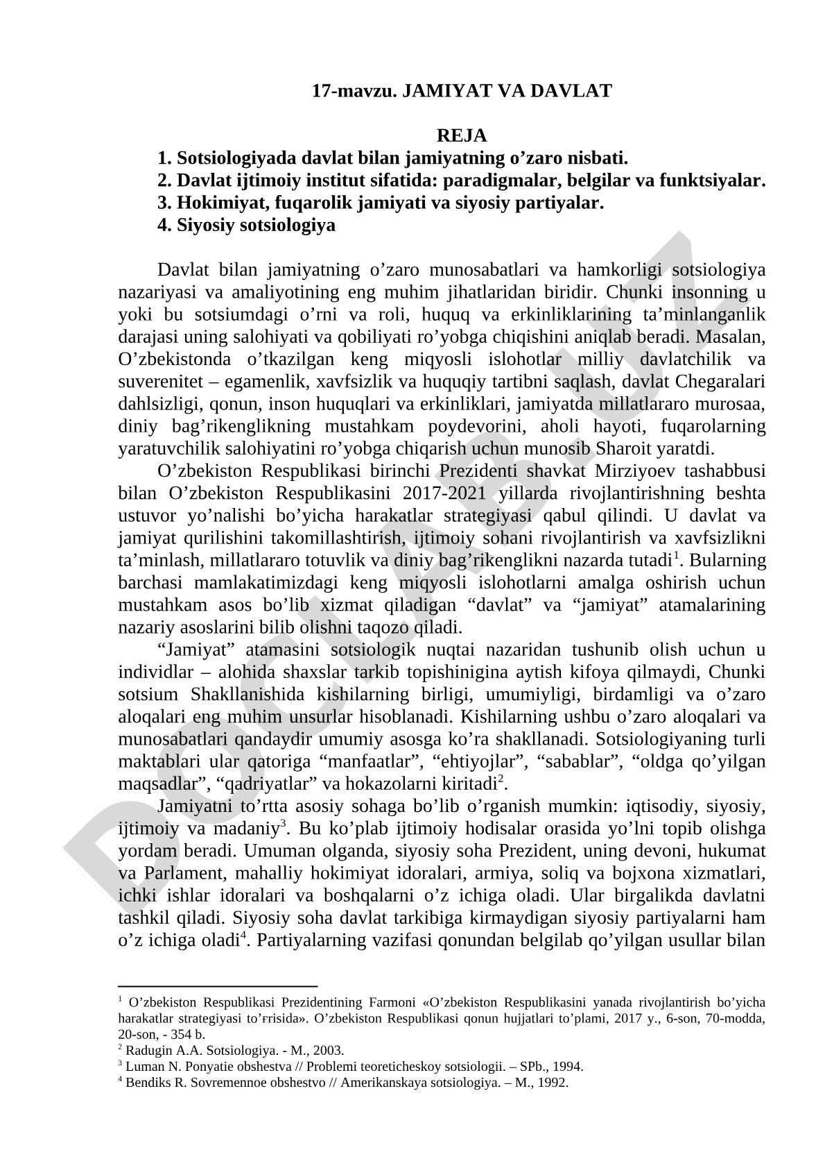 Jamiyat va davlat nisbati