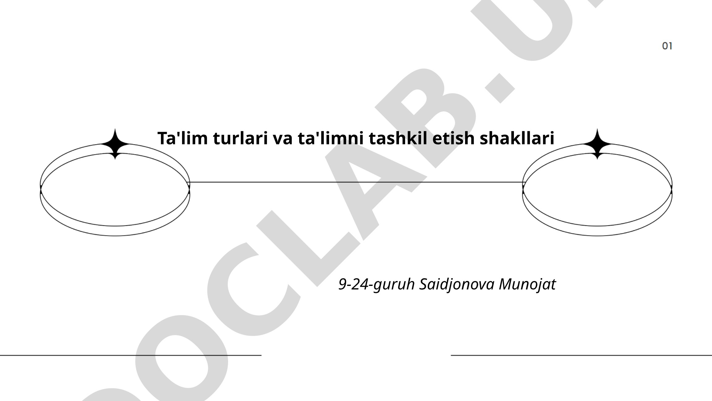 Ta'lim turlari va ta'limni tashkil etish shakllari