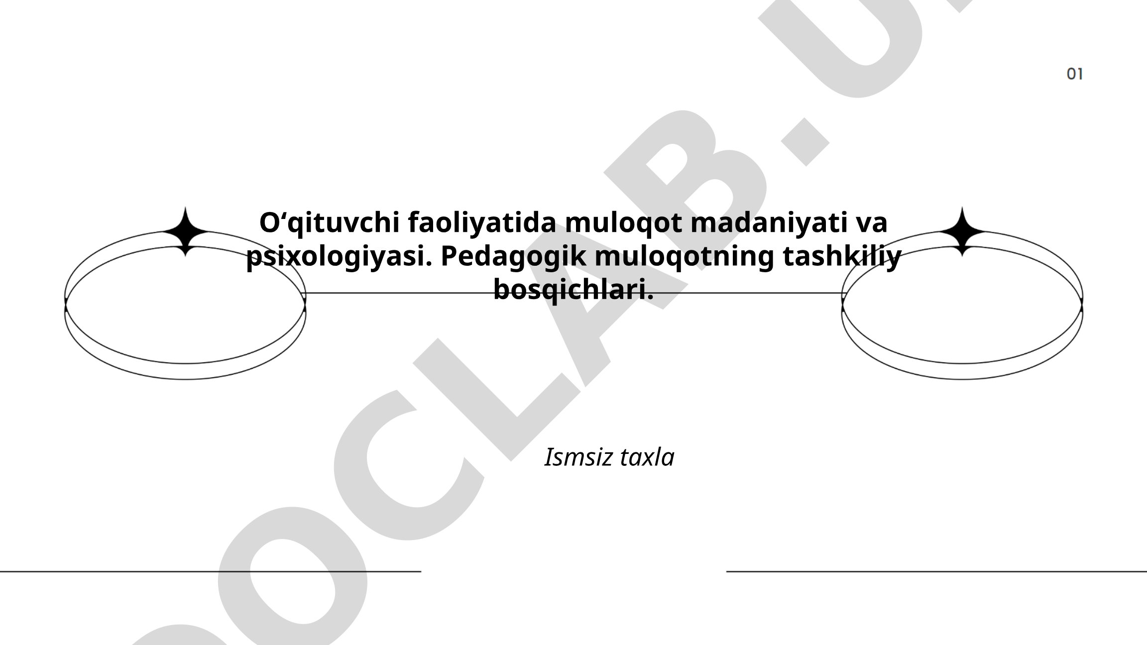 Oʻqituvchi faoliyatida muloqot madaniyati va psixologiyasi