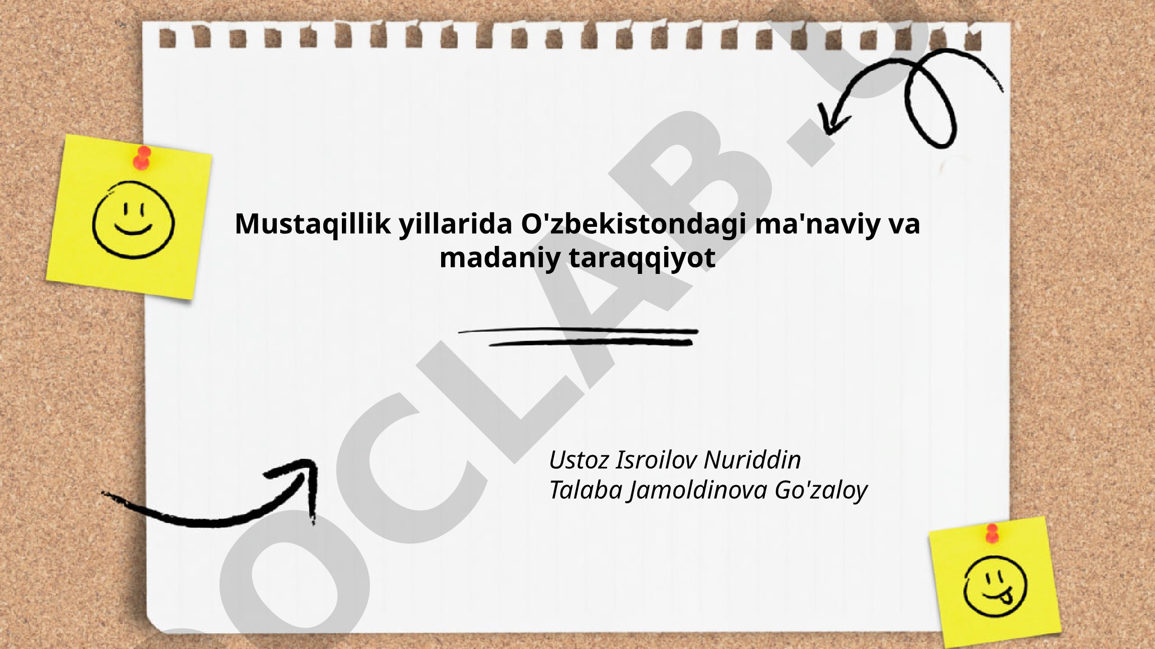 Mustaqillik yillarida O'zbekistondagi ma'naviy va madaniy taraqqiyot