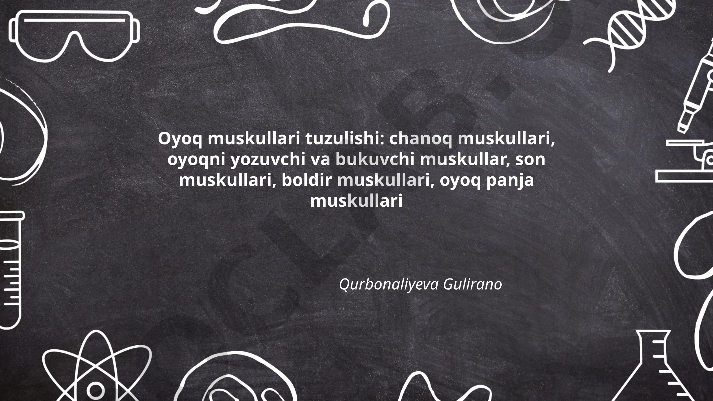 Oyoq muskullari tuzulishi va anatomiyasi