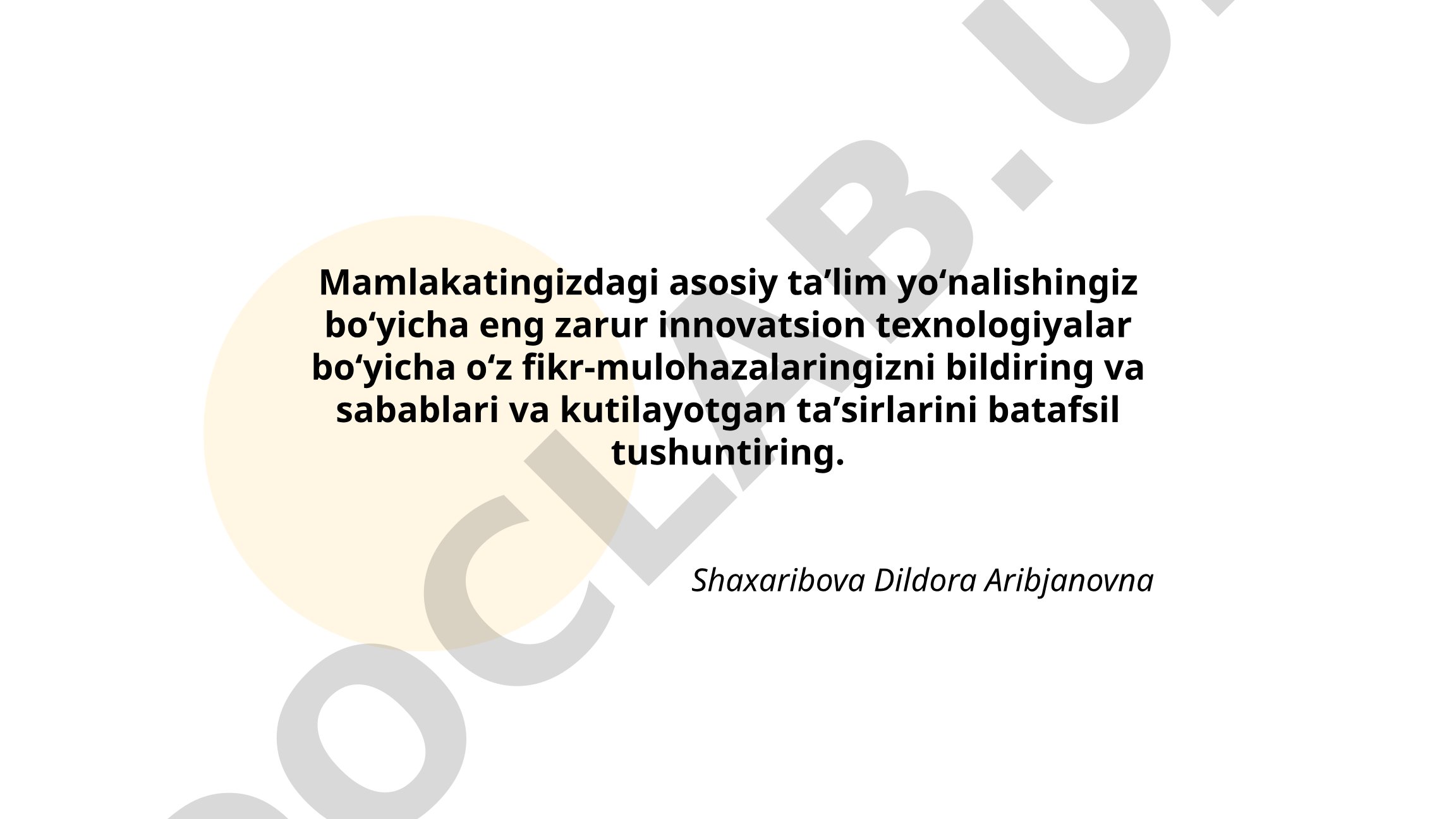 Ta'lim sohasida innovatsion texnologiyalar: Sun'iy intellekt, Big Data va Bulutli hisoblash