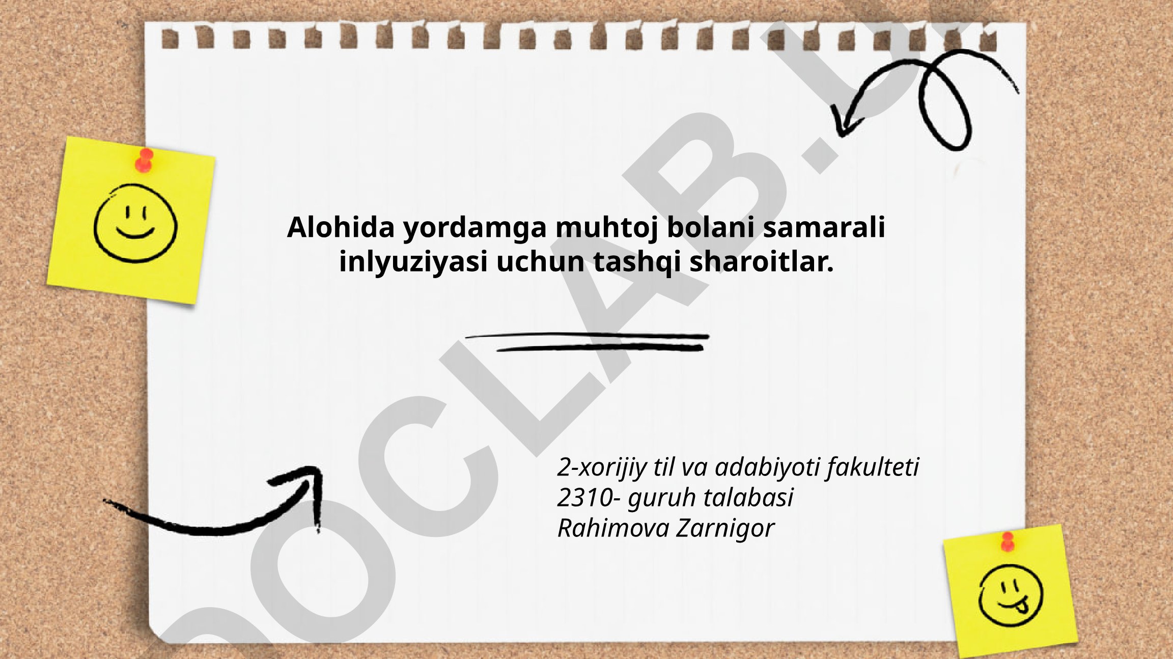 Alohida yordamga muhtoj bolani samarali inlyuziyasi uchun tashqi sharoitlar