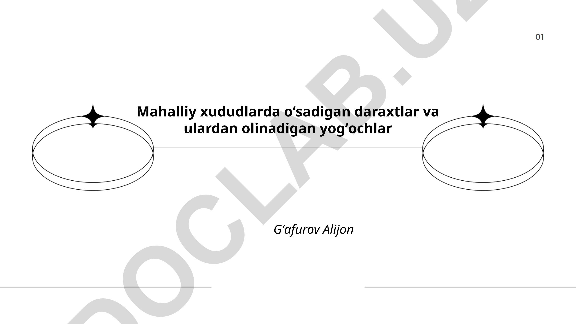Mahalliy xududlarda oʻsadigan daraxtlar va ulardan olinadigan yogʻochlar
