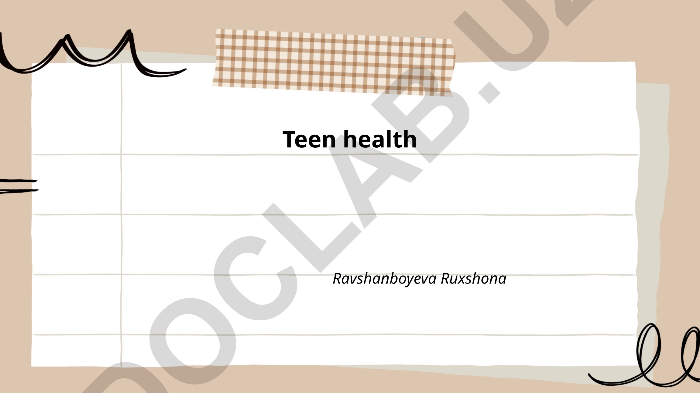 Mental Health, Nutrition and Physical Fitness for Teenagers