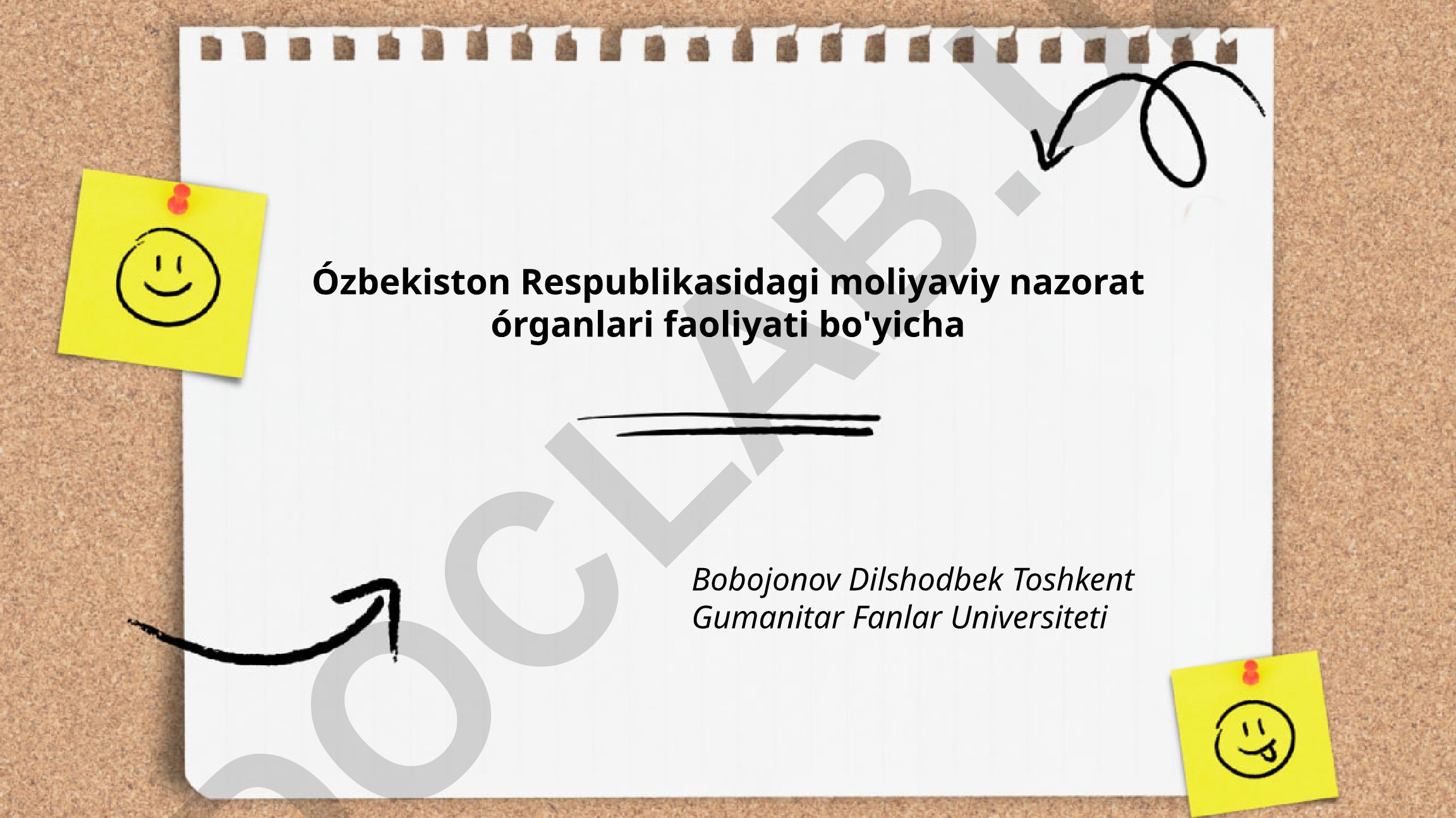 O'zbekiston Respublikasidagi moliyaviy nazorat organlari faoliyati