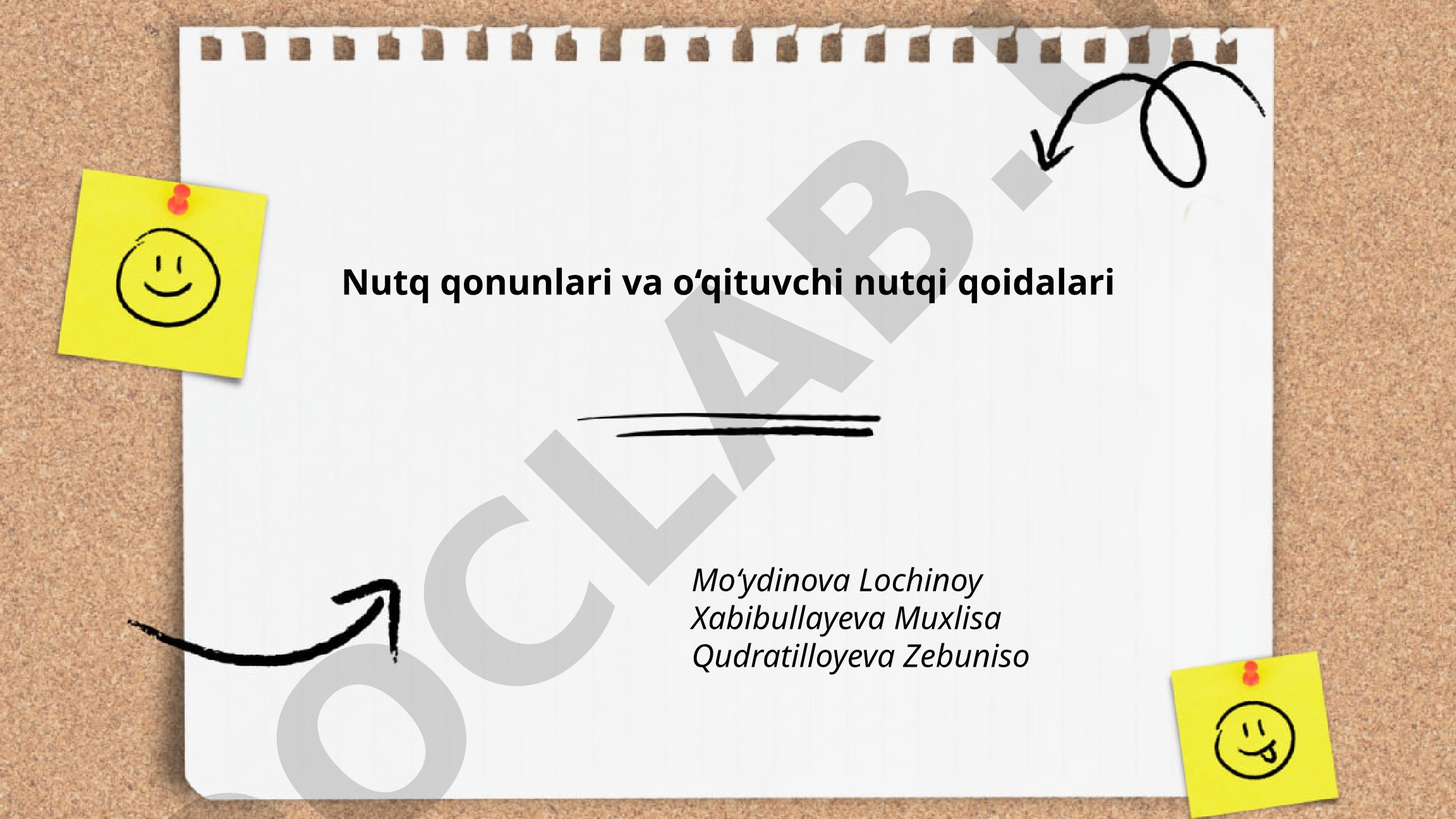 Nutq qonunlari va o‘qituvchi nutqi qoidalari