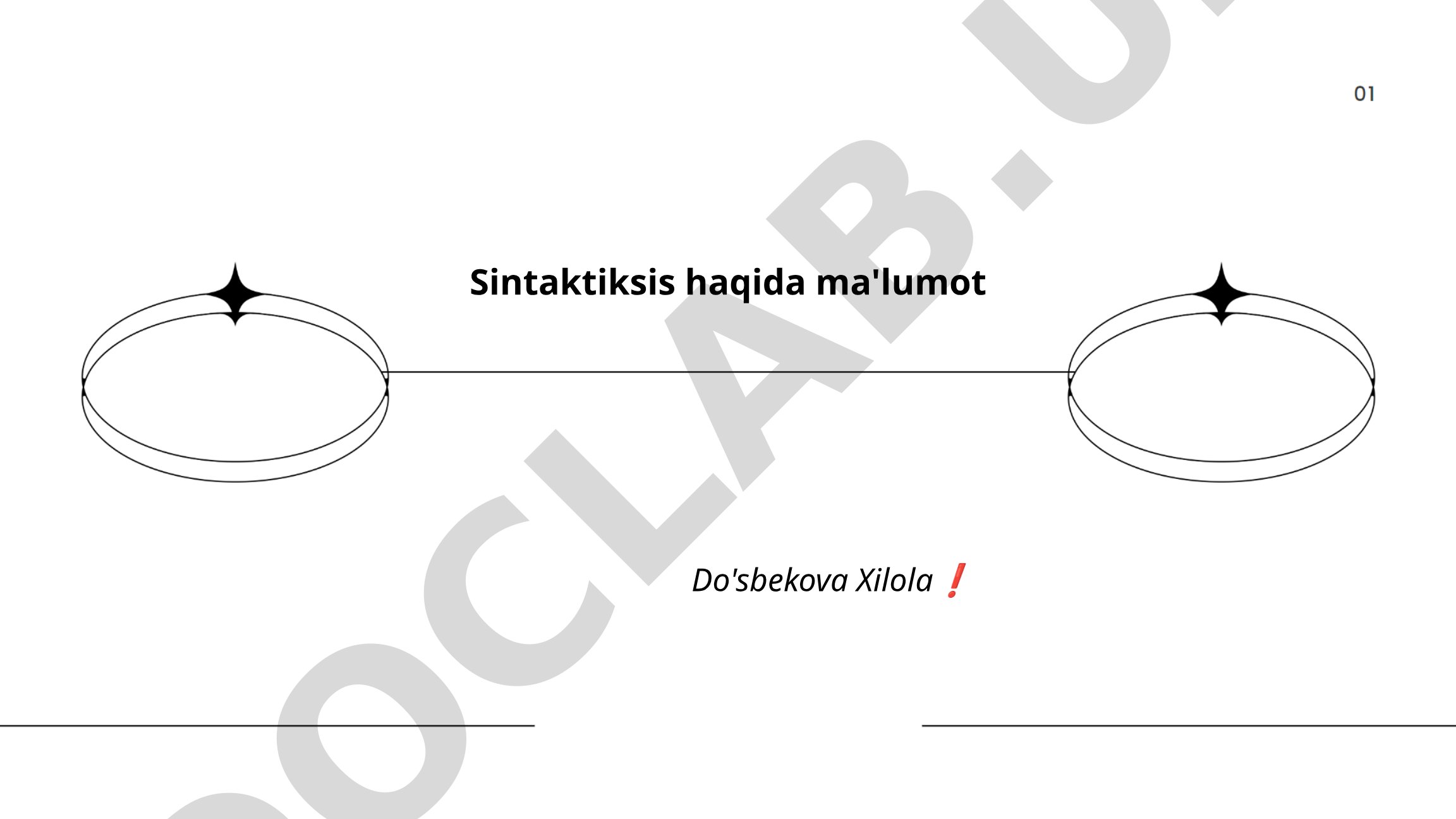 Sintaksisning ta'rifi, gap tarkibi va so'z turkumlarining sintaktik vazifasi