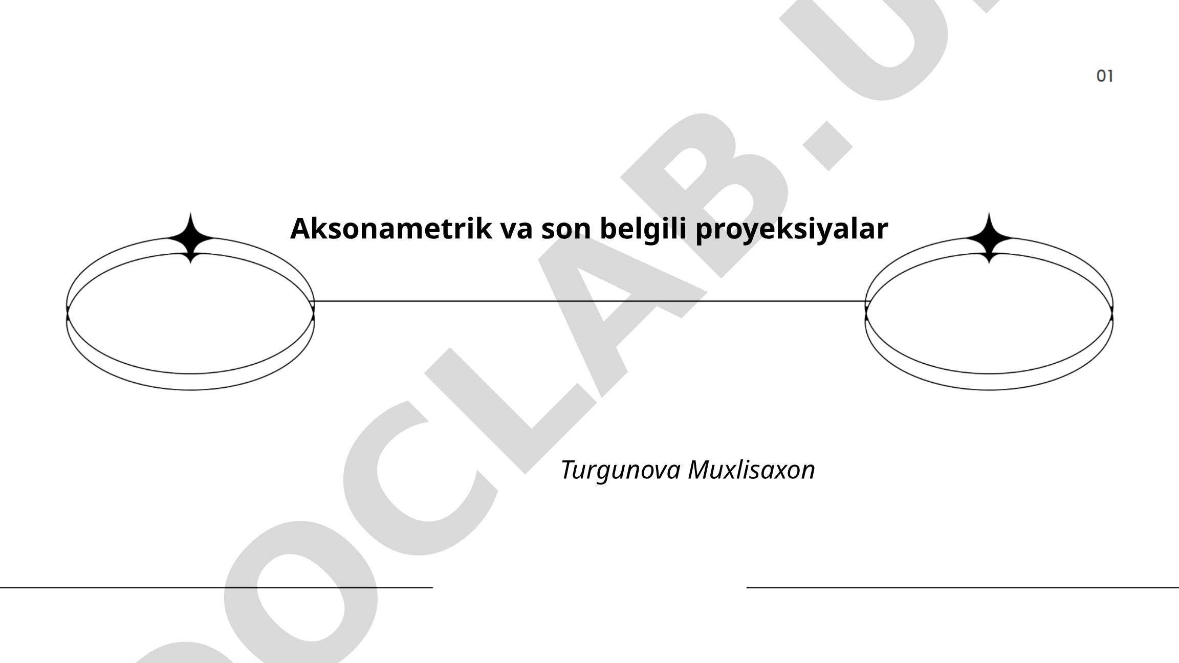 Aksonametrik va son belgili proyeksiyalar