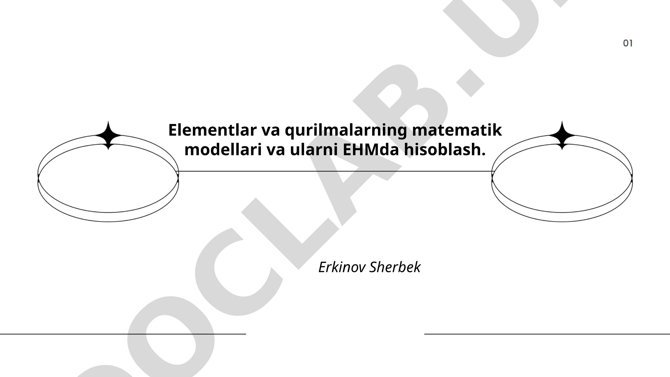 Elementlar va qurilmalarning matematik modellari va ularni EHMda hisoblash