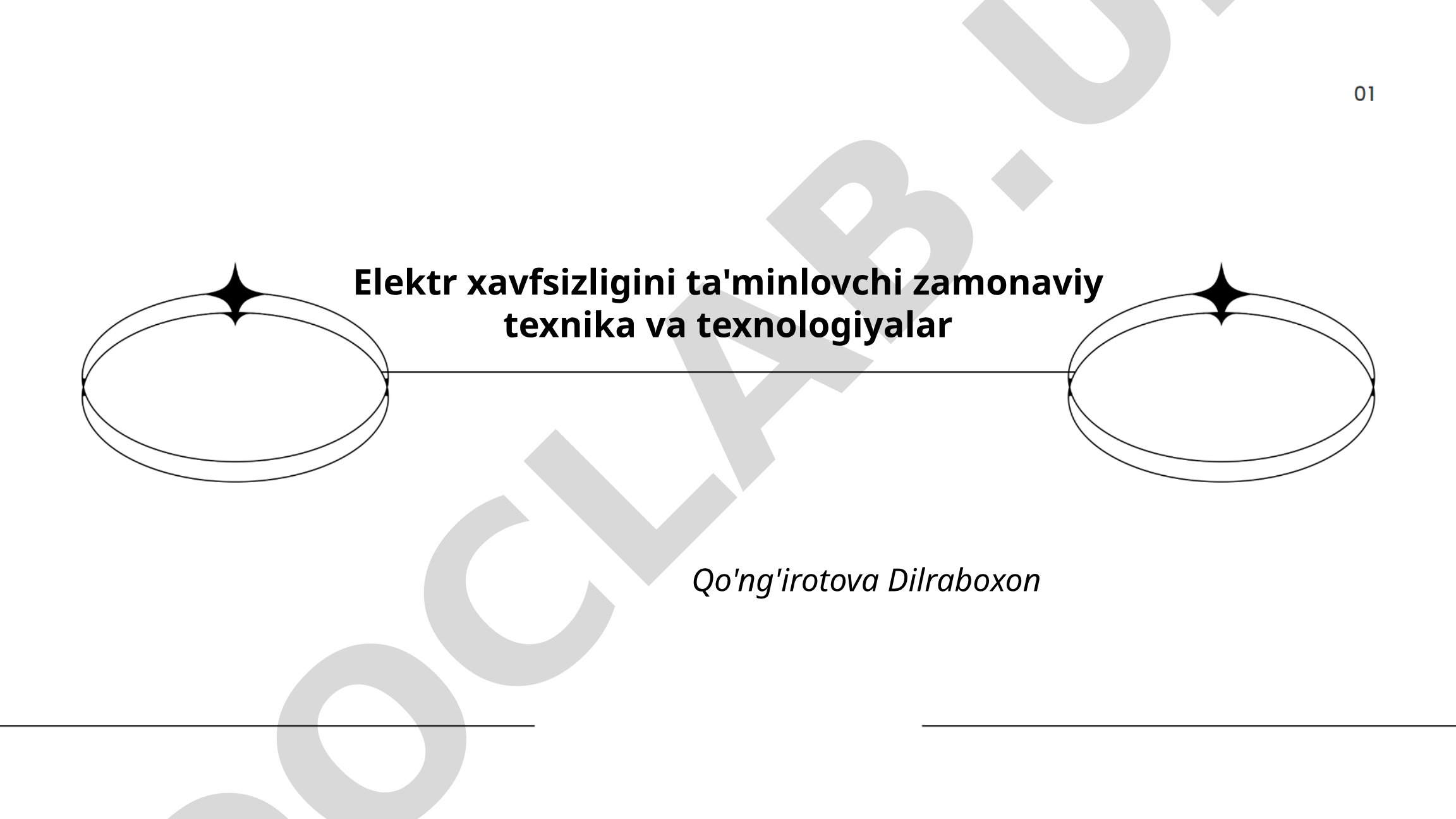 Elektr xavfsizligini ta'minlovchi zamonaviy texnika va texnologiyalar