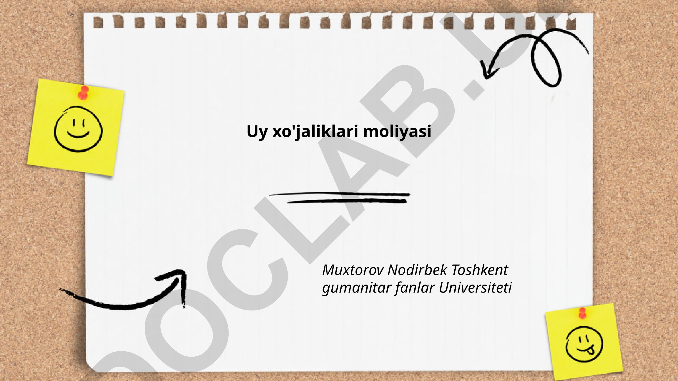 Uy xo'jaliklari moliyasi va byudjet boshqaruvi