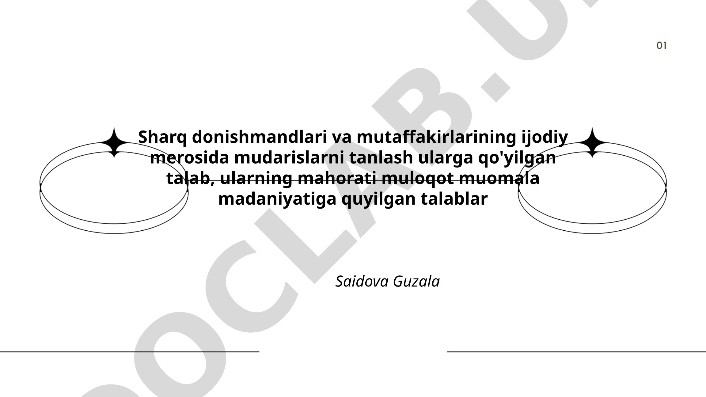 Sharq donishmandlari va mutaffakirlarining ijodiy merosida mudarislarni tanlash va ularga qo'yilgan talablar