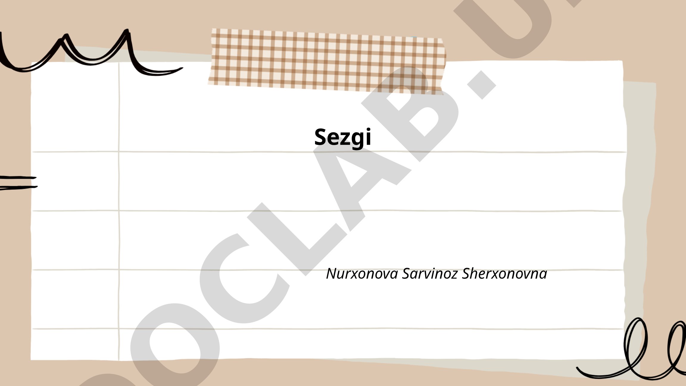 Sezgilar fiziologiyasi va psixologiyasi
