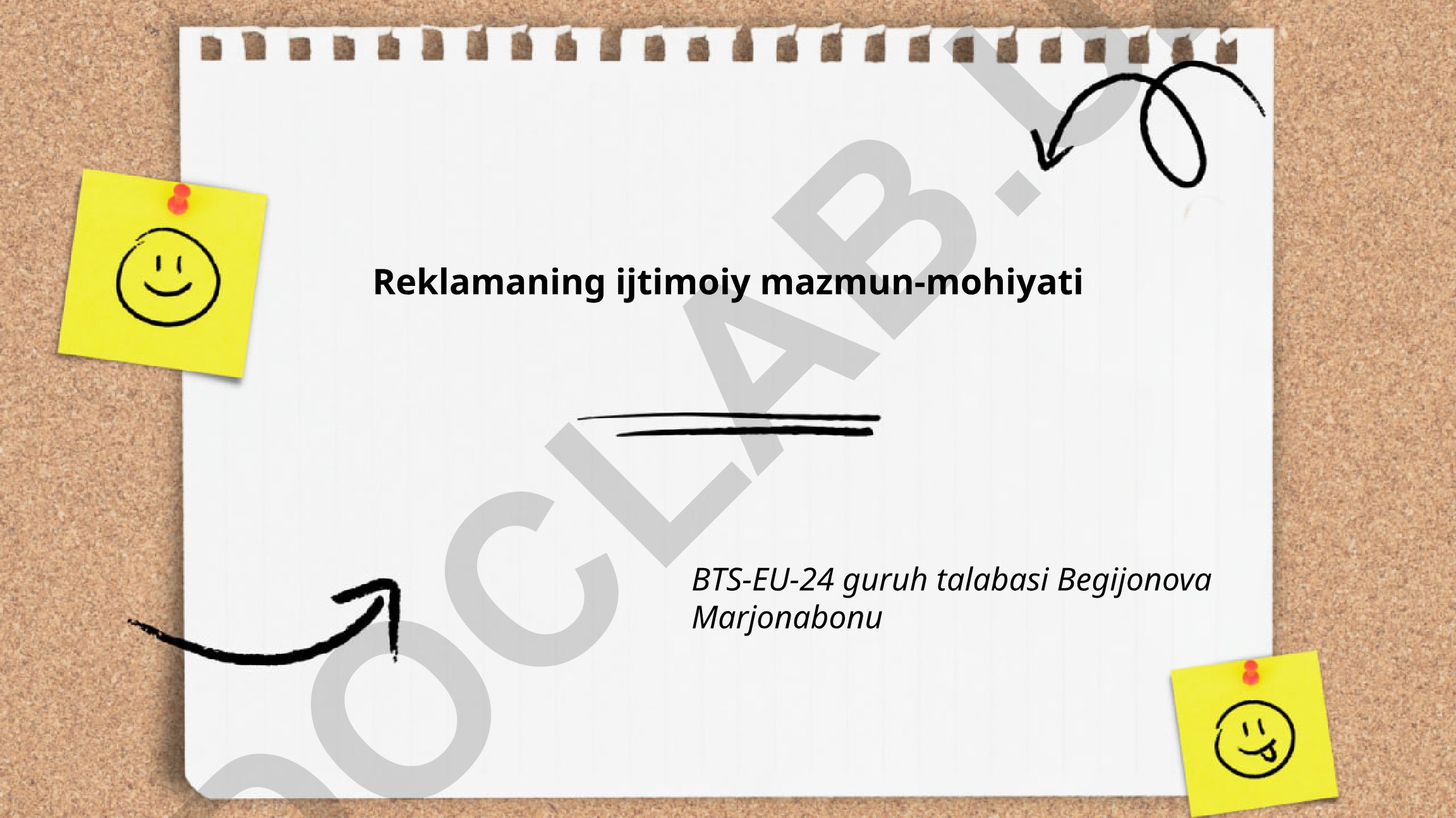 Reklamaning ijtimoiy mazmun-mohiyati