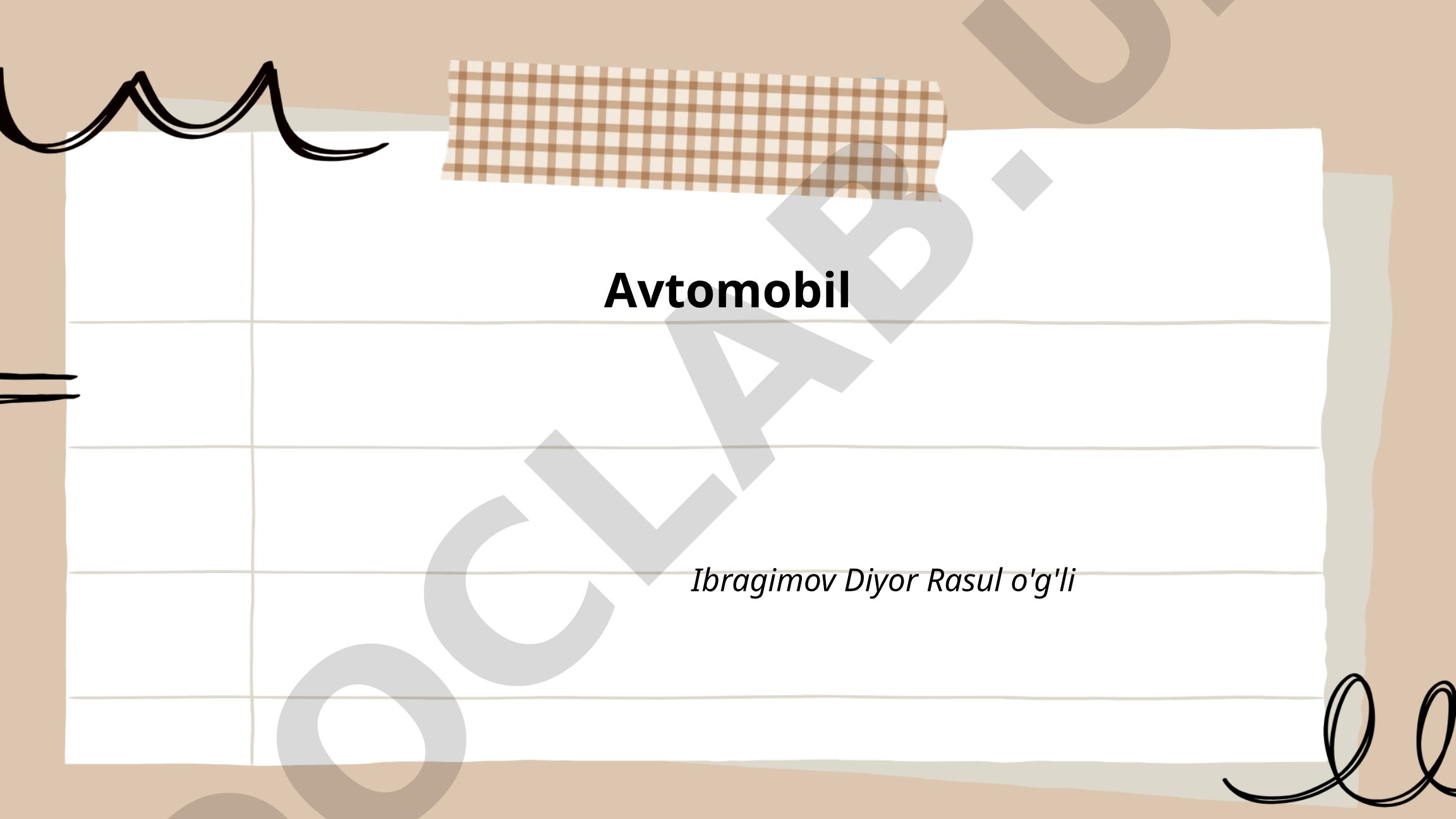 Avtomobillar tarixi, dvigatellar turlari va elektr transport vositalari
