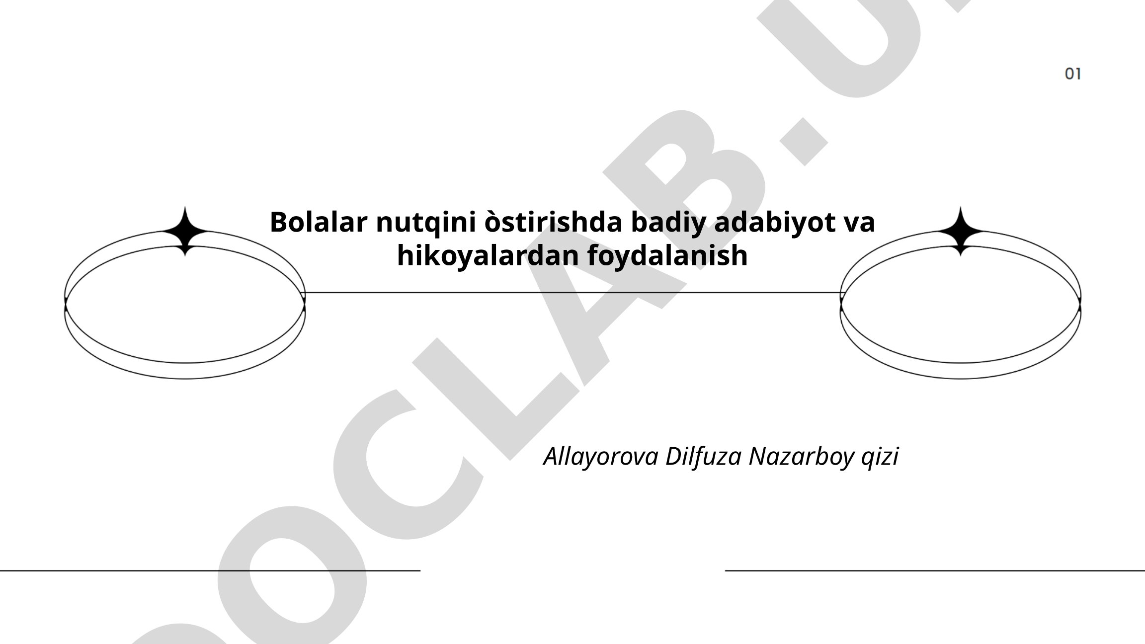 Bolalar nutqini o'stirishda badiy adabiyot va hikoyalardan foydalanish
