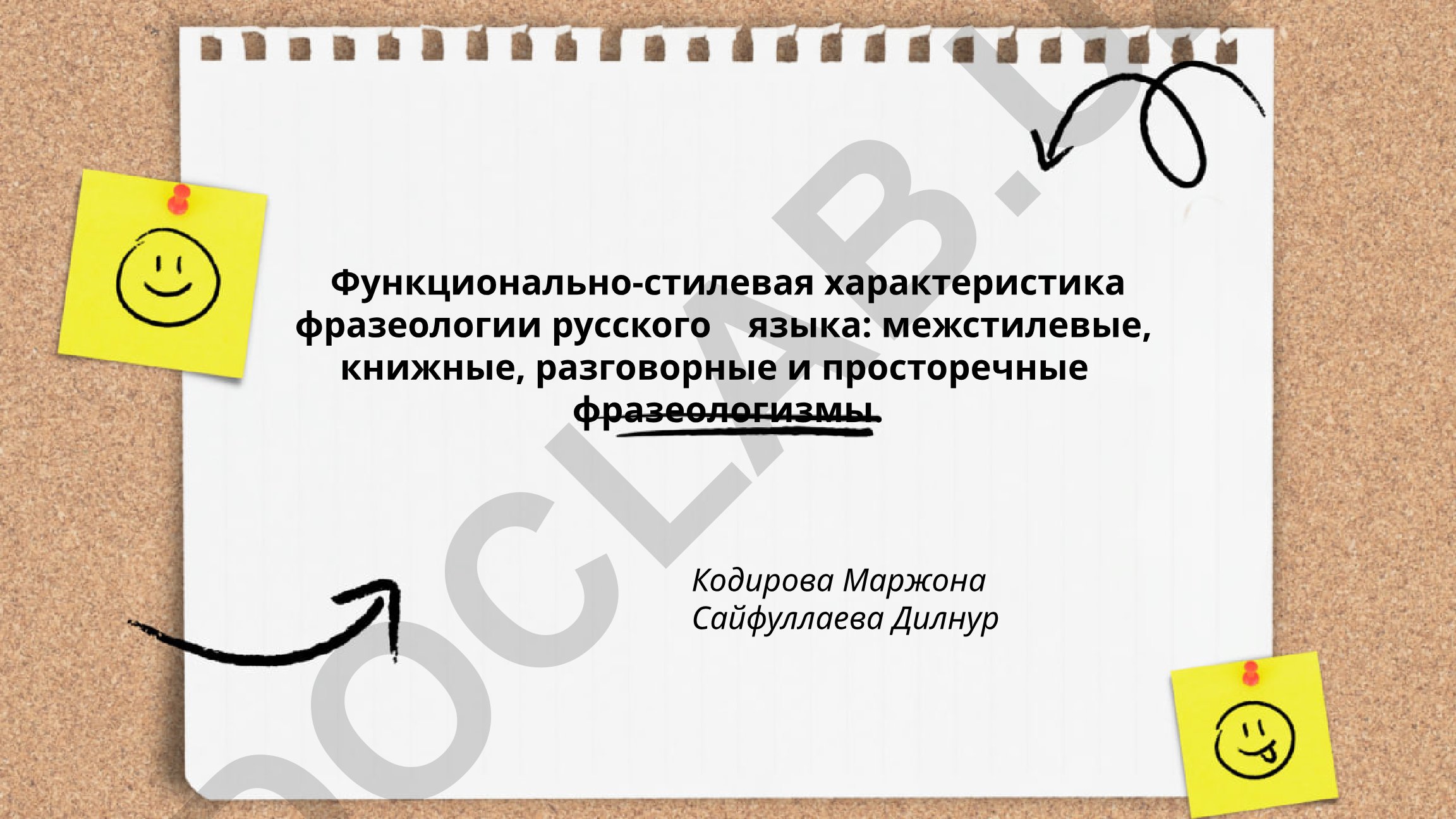 Функционально-стилевая характеристика фразеологии русского языка