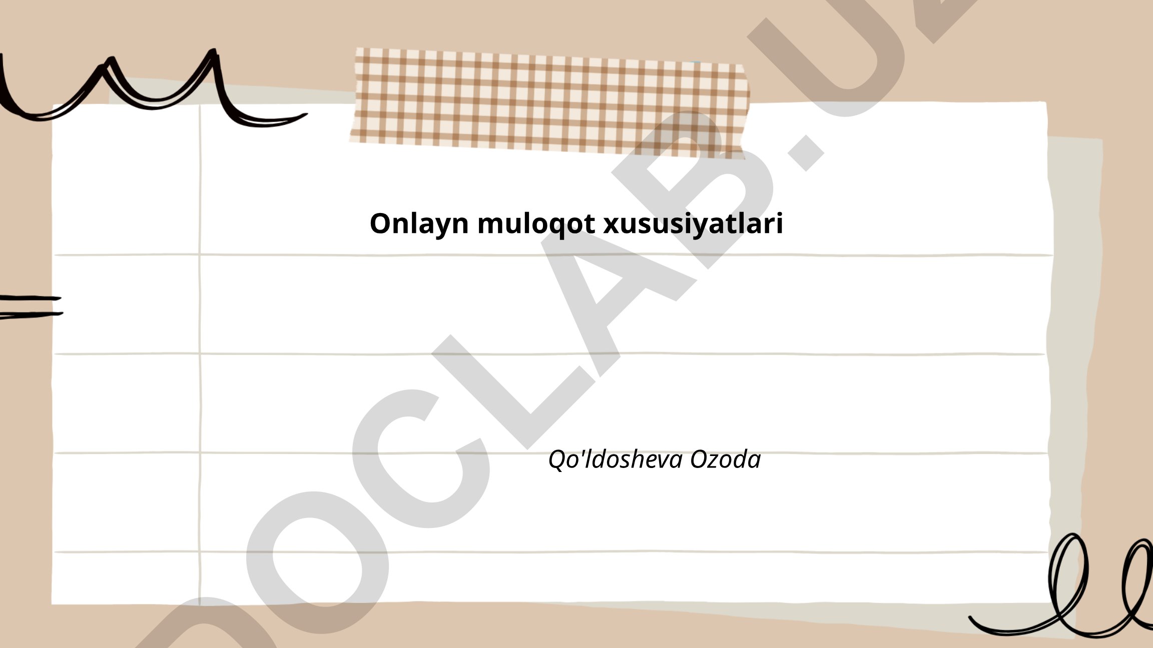 Onlayn muloqot xususiyatlari