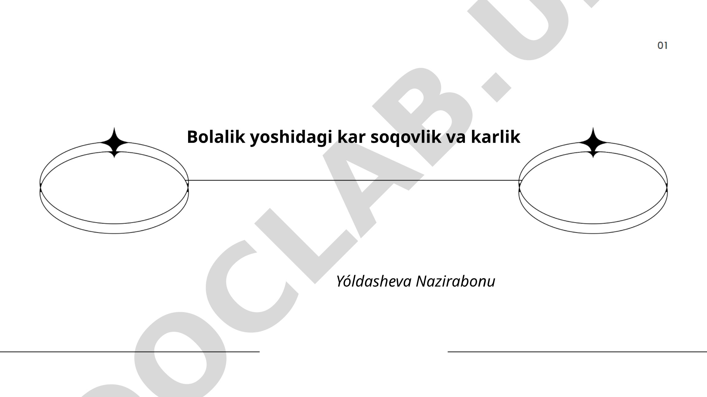 Bolalik yoshidagi kar soqovlik va karlik
