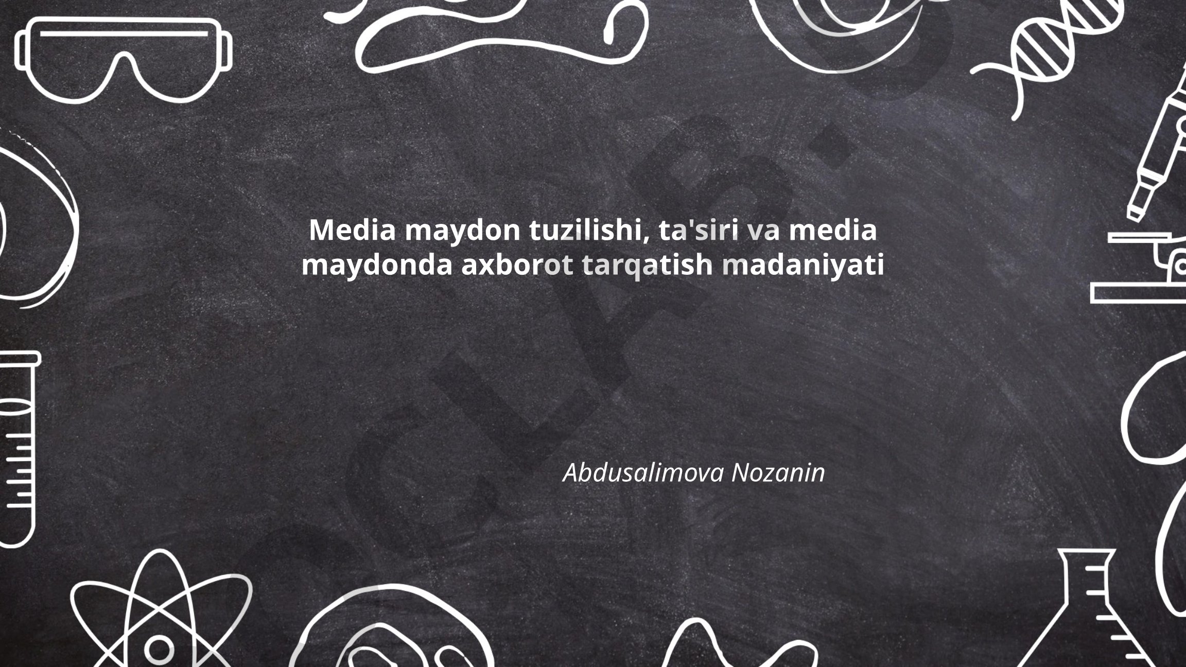 Media maydon tuzilishi, ta'siri va media maydonda axborot tarqatish madaniyati