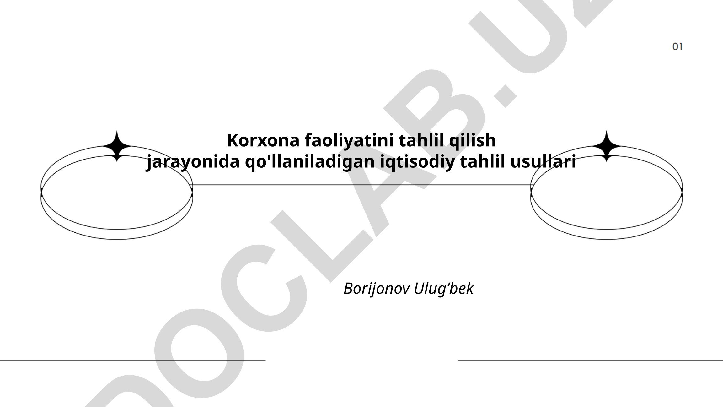 Korxona faoliyatini tahlil qilish jarayonida qo'llaniladigan iqtisodiy tahlil usullari
